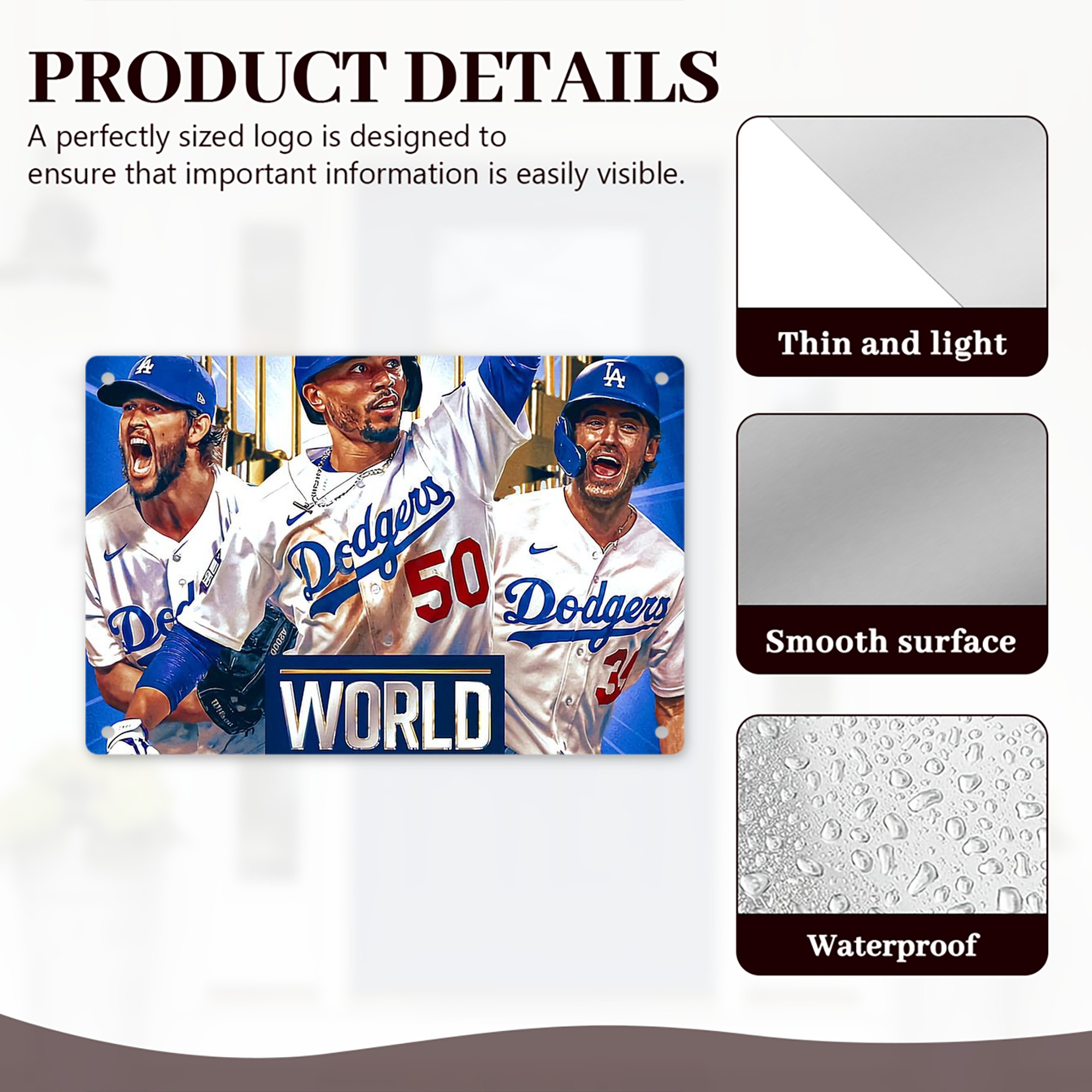  Decorative Aluminum Plaque – Horizontal Design – Durable, Stylish, Easy To Install – Ideal For Home, Office, Bar, And More