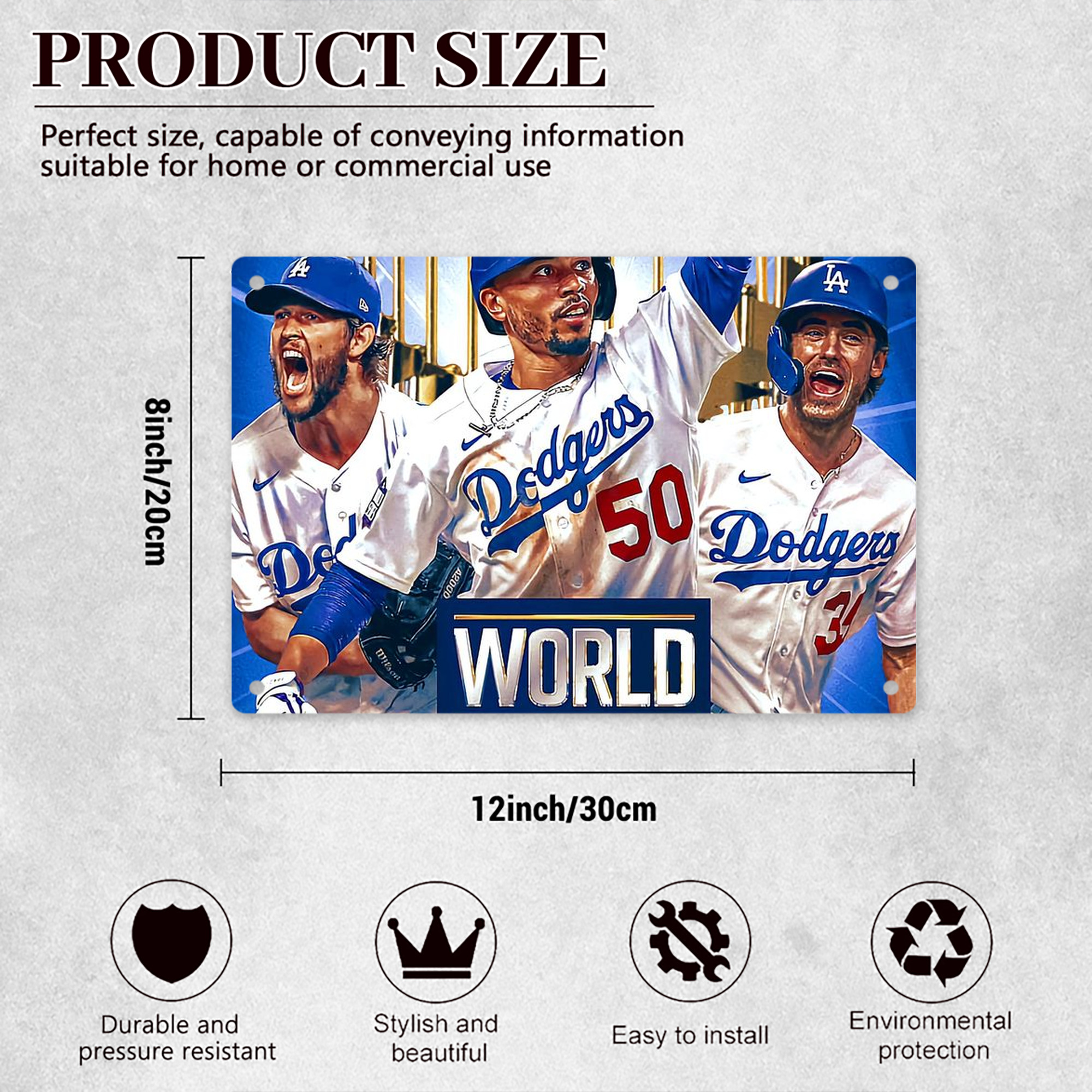  Decorative Aluminum Plaque – Horizontal Design – Durable, Stylish, Easy To Install – Ideal For Home, Office, Bar, And More