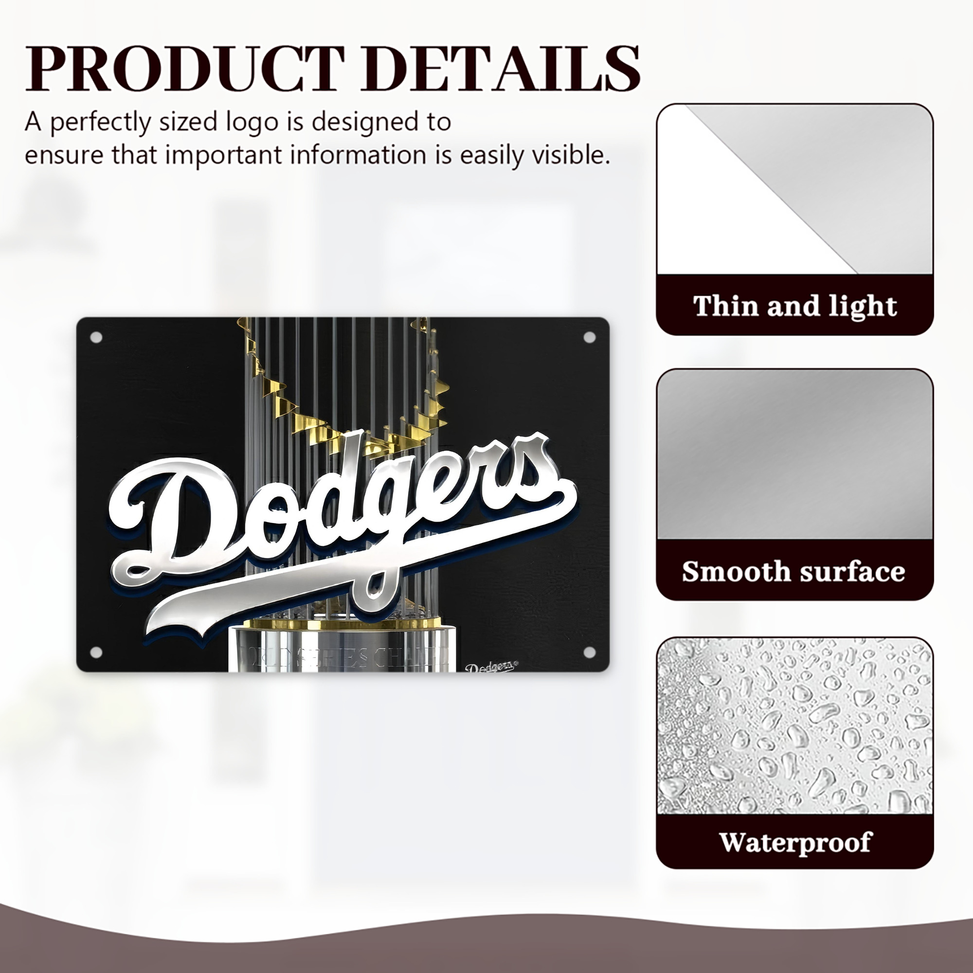  Decorative Aluminum Plaque – Horizontal Design – Durable, Stylish, Easy To Install – Ideal For Home, Office, Bar, And More