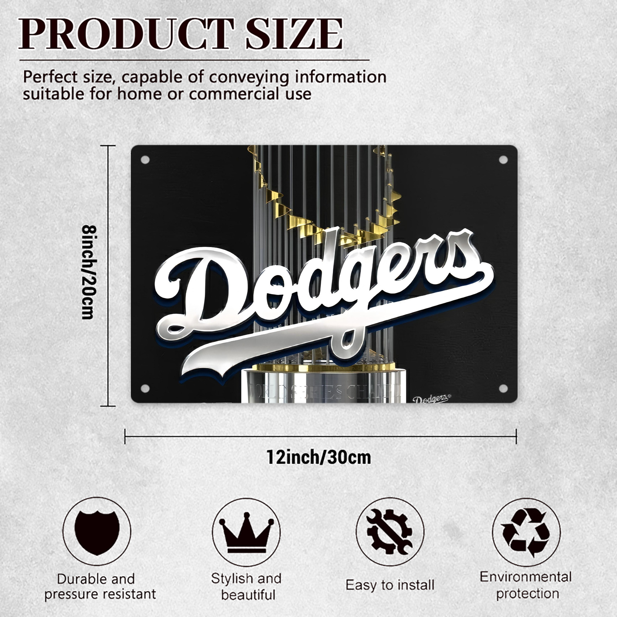  Decorative Aluminum Plaque – Horizontal Design – Durable, Stylish, Easy To Install – Ideal For Home, Office, Bar, And More