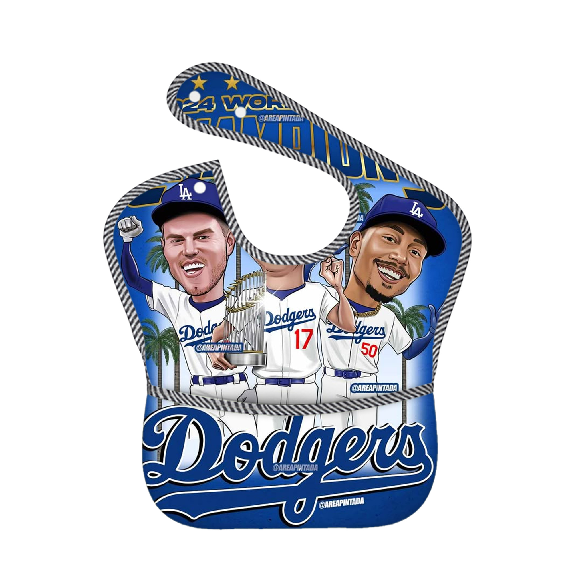  Adjustable Waterproof Toddler Bib – Full-Print Durable Polyester – Foldable Crumb Pocket – Easy Snap Closure – Soft