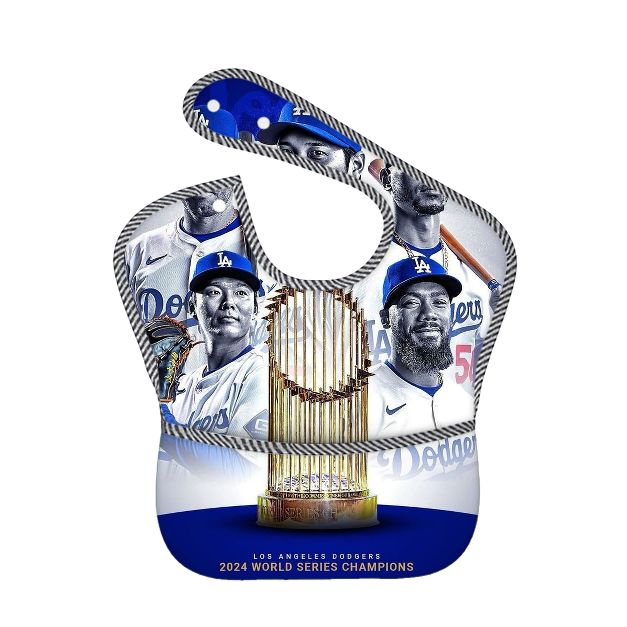  Adjustable Waterproof Toddler Bib – Full-Print Durable Polyester – Foldable Crumb Pocket – Easy Snap Closure – Soft