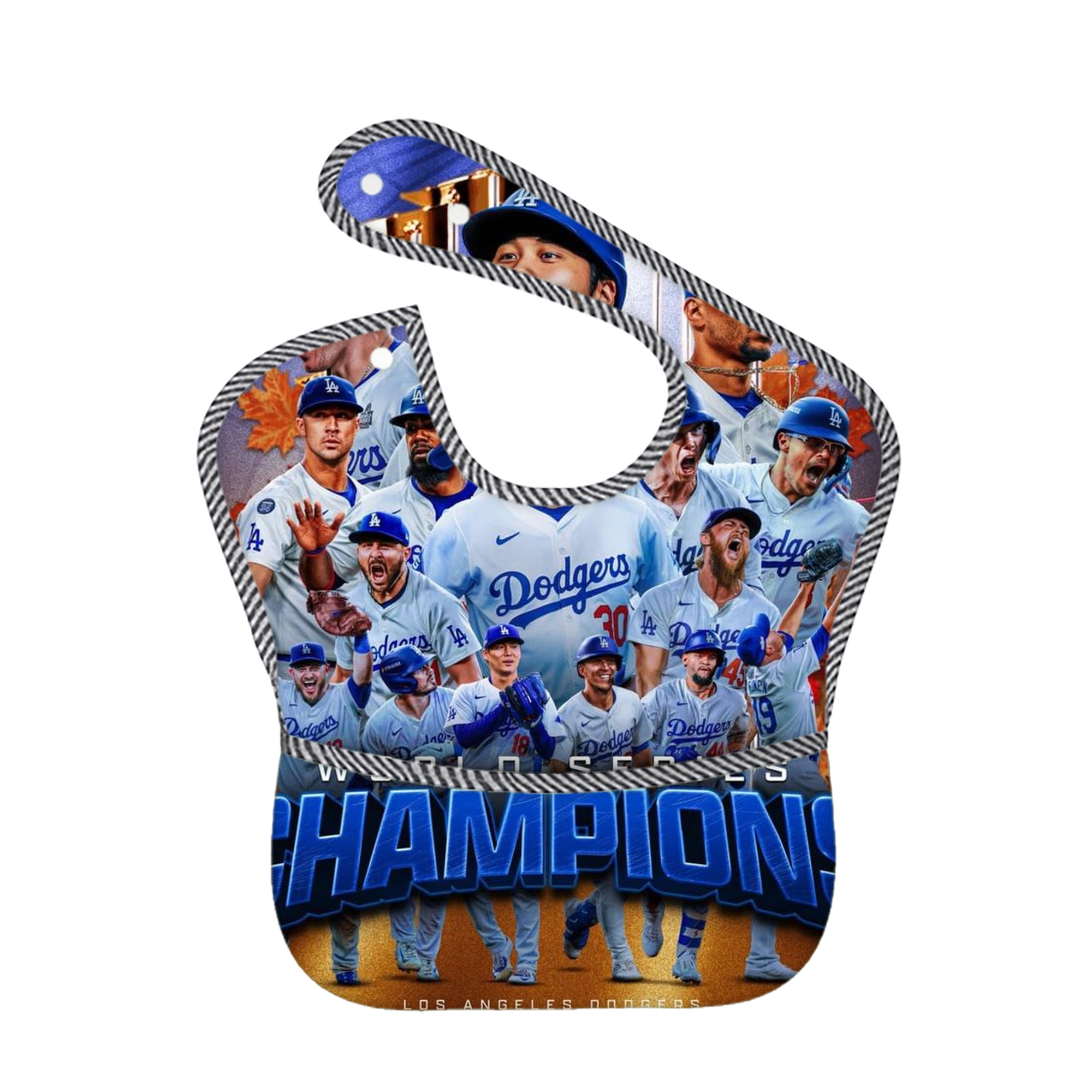  Adjustable Waterproof Toddler Bib – Full-Print Durable Polyester – Foldable Crumb Pocket – Easy Snap Closure – Soft