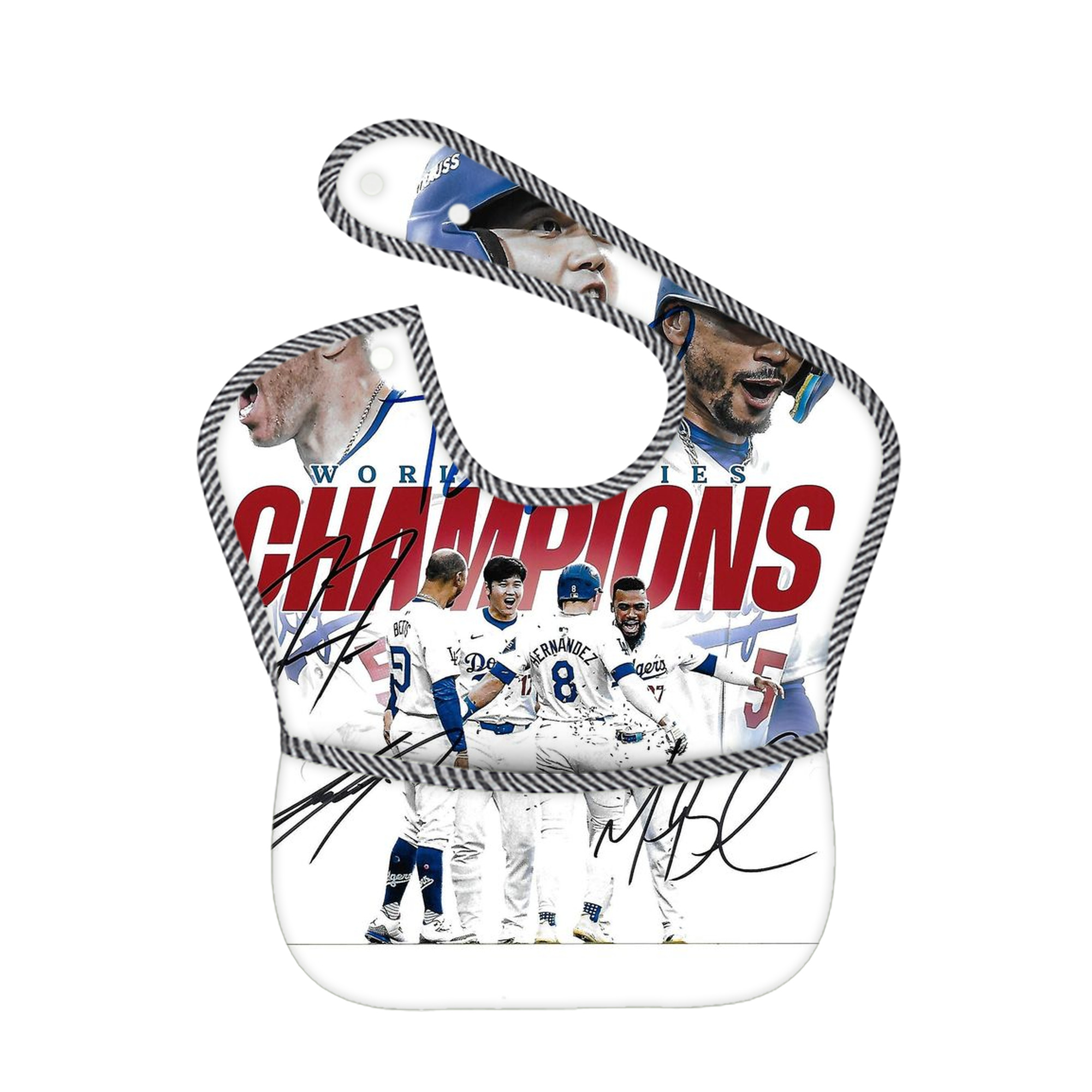  Adjustable Waterproof Toddler Bib – Full-Print Durable Polyester – Foldable Crumb Pocket – Easy Snap Closure – Soft