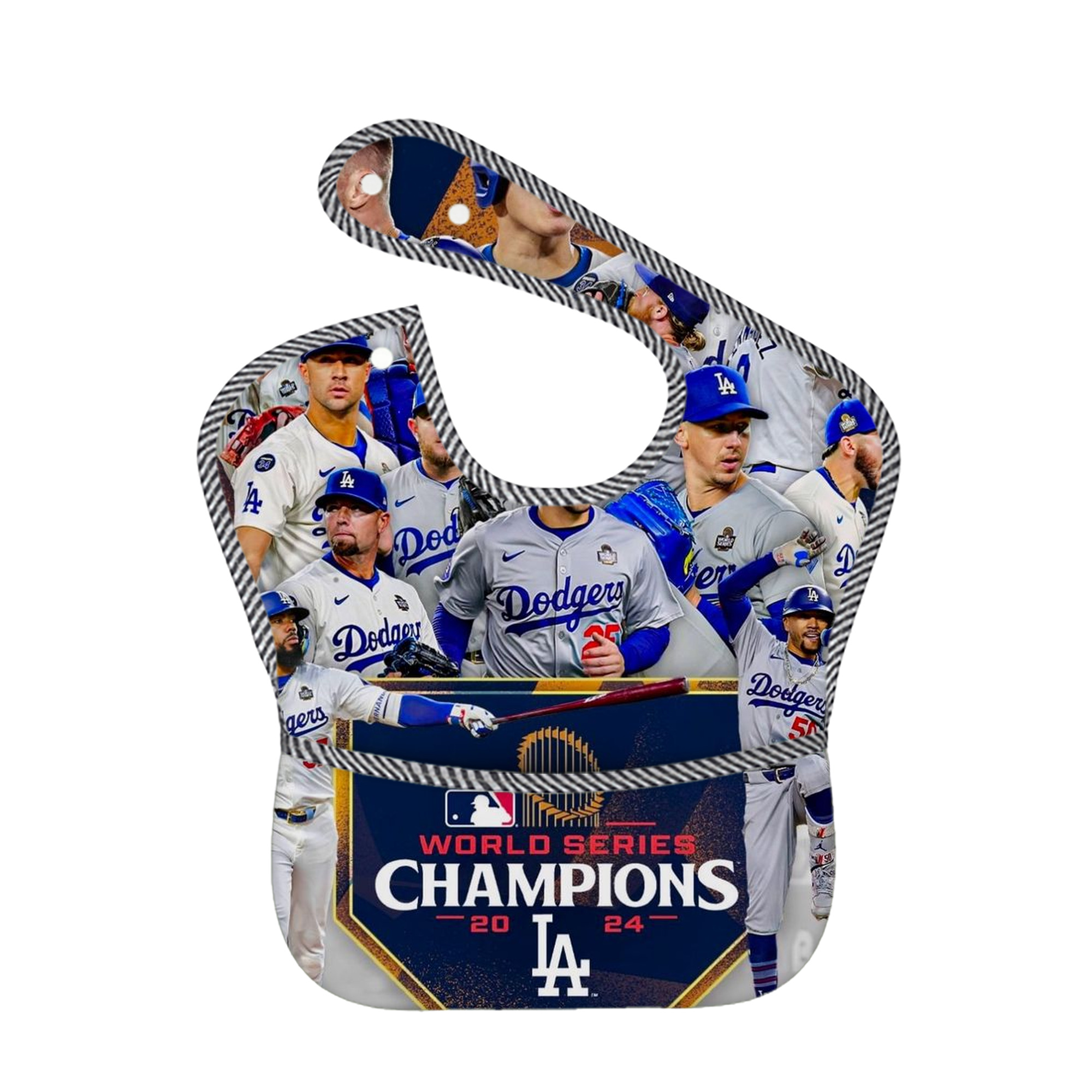  Adjustable Waterproof Toddler Bib – Full-Print Durable Polyester – Foldable Crumb Pocket – Easy Snap Closure – Soft