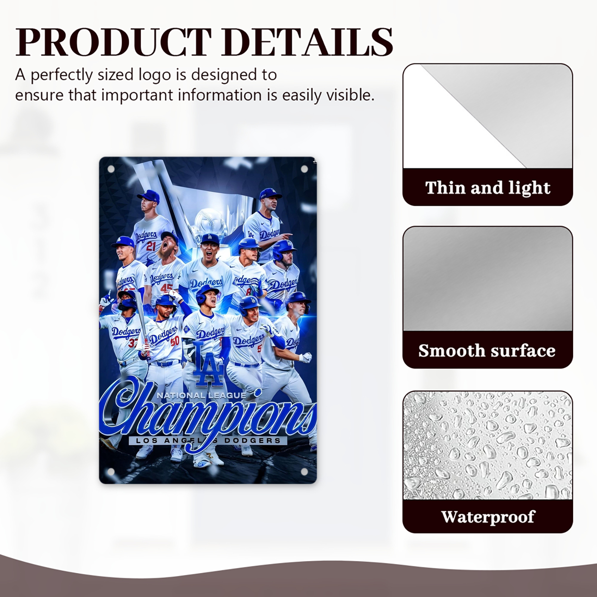  8x12inch Vertical Aluminum Sign - Durable Fade-Resistant Indoor/Outdoor Safety & Information Plaque For Office, Hotel, Restaurant, Bar, Public Spaces