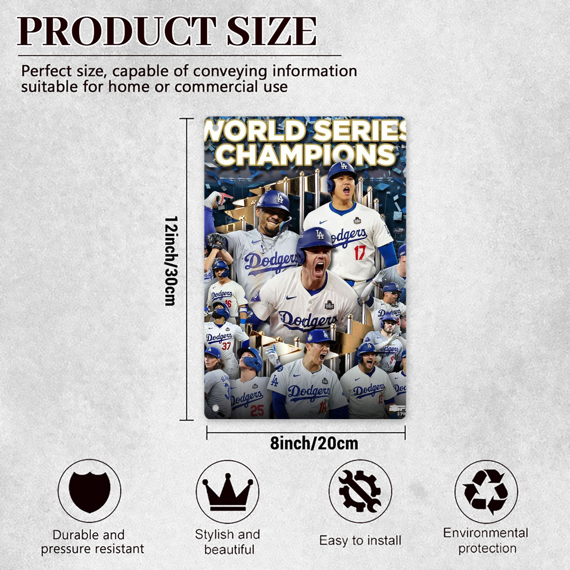  8x12inch Vertical Aluminum Sign - Durable Fade-Resistant Indoor/Outdoor Safety & Information Plaque For Office, Hotel, Restaurant, Bar, Public Spaces