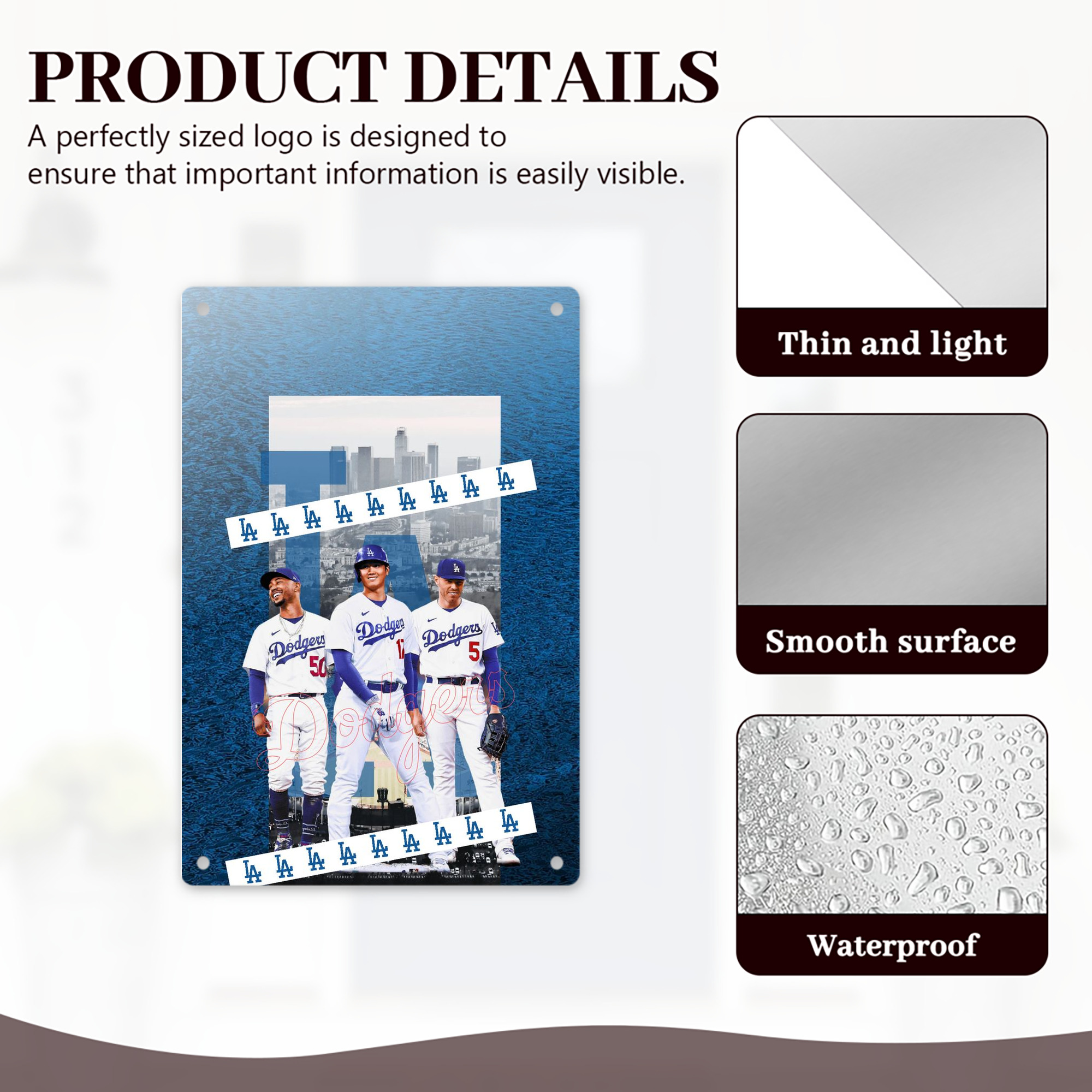  8x12inch Vertical Aluminum Sign - Durable Fade-Resistant Indoor/Outdoor Safety & Information Plaque For Office, Hotel, Restaurant, Bar, Public Spaces