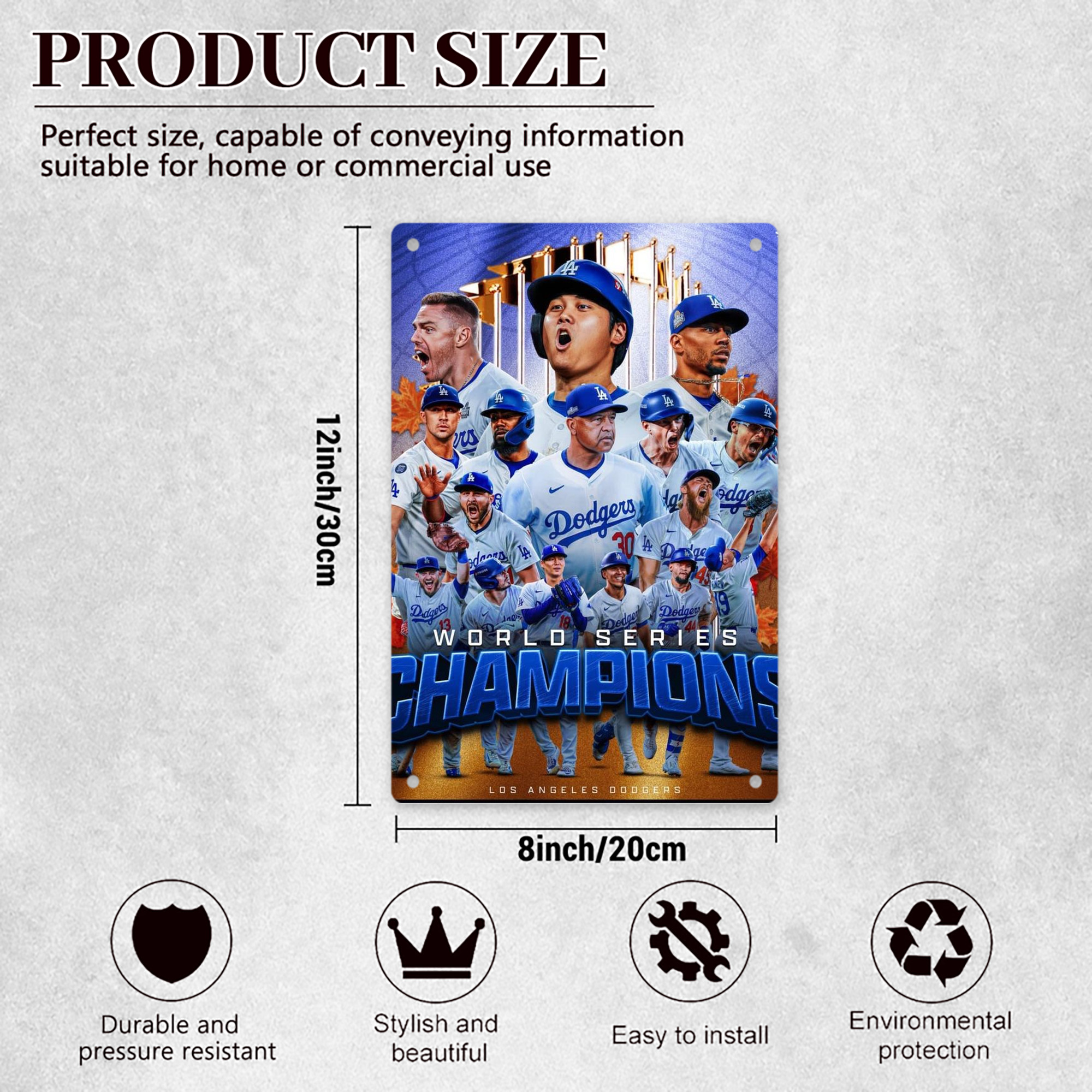  8x12inch Vertical Aluminum Sign - Durable Fade-Resistant Indoor/Outdoor Safety & Information Plaque For Office, Hotel, Restaurant, Bar, Public Spaces