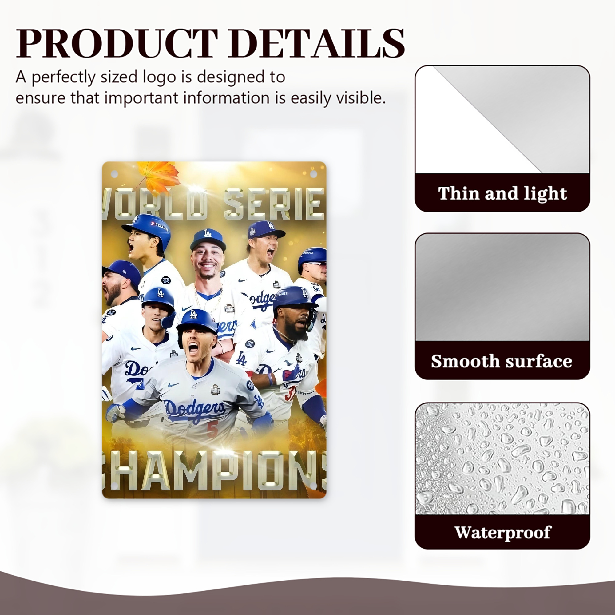  8x12inch Vertical Aluminum Sign - Durable Fade-Resistant Indoor/Outdoor Safety & Information Plaque For Office, Hotel, Restaurant, Bar, Public Spaces