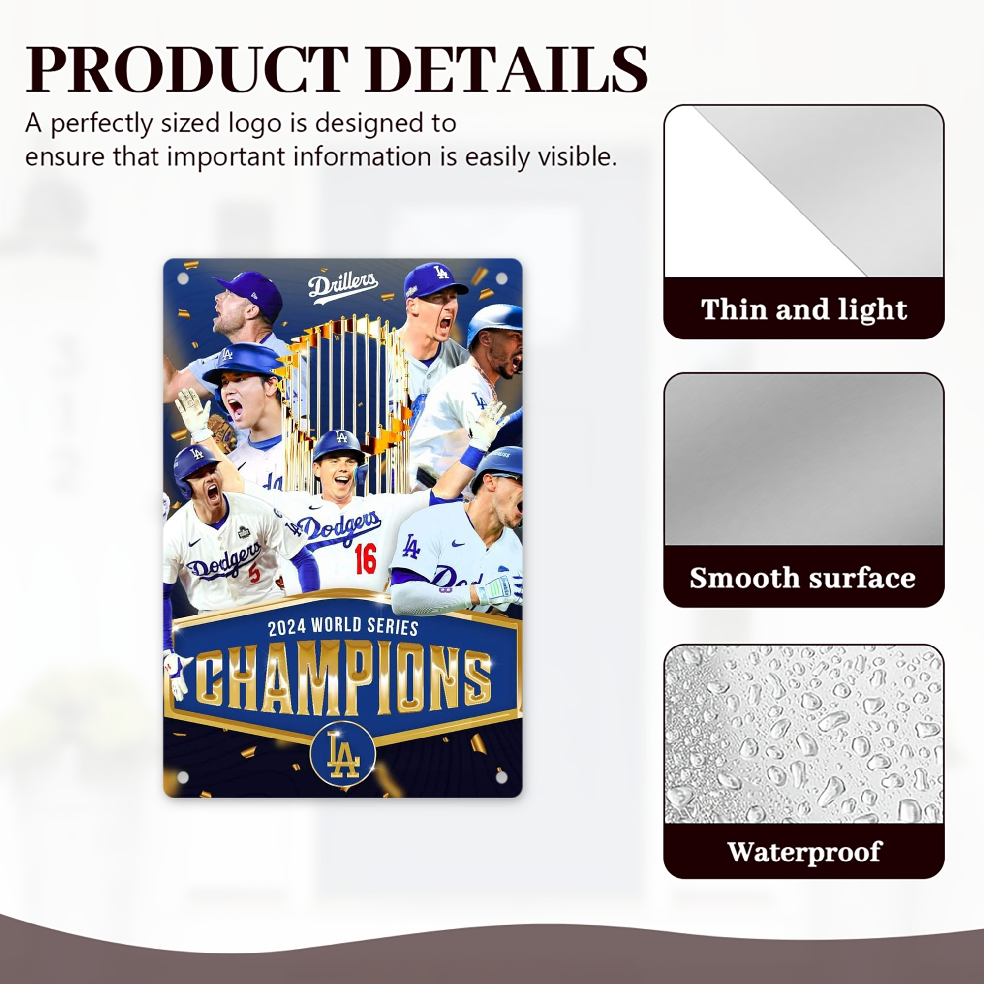  8x12inch Vertical Aluminum Sign - Durable Fade-Resistant Indoor/Outdoor Safety & Information Plaque For Office, Hotel, Restaurant, Bar, Public Spaces