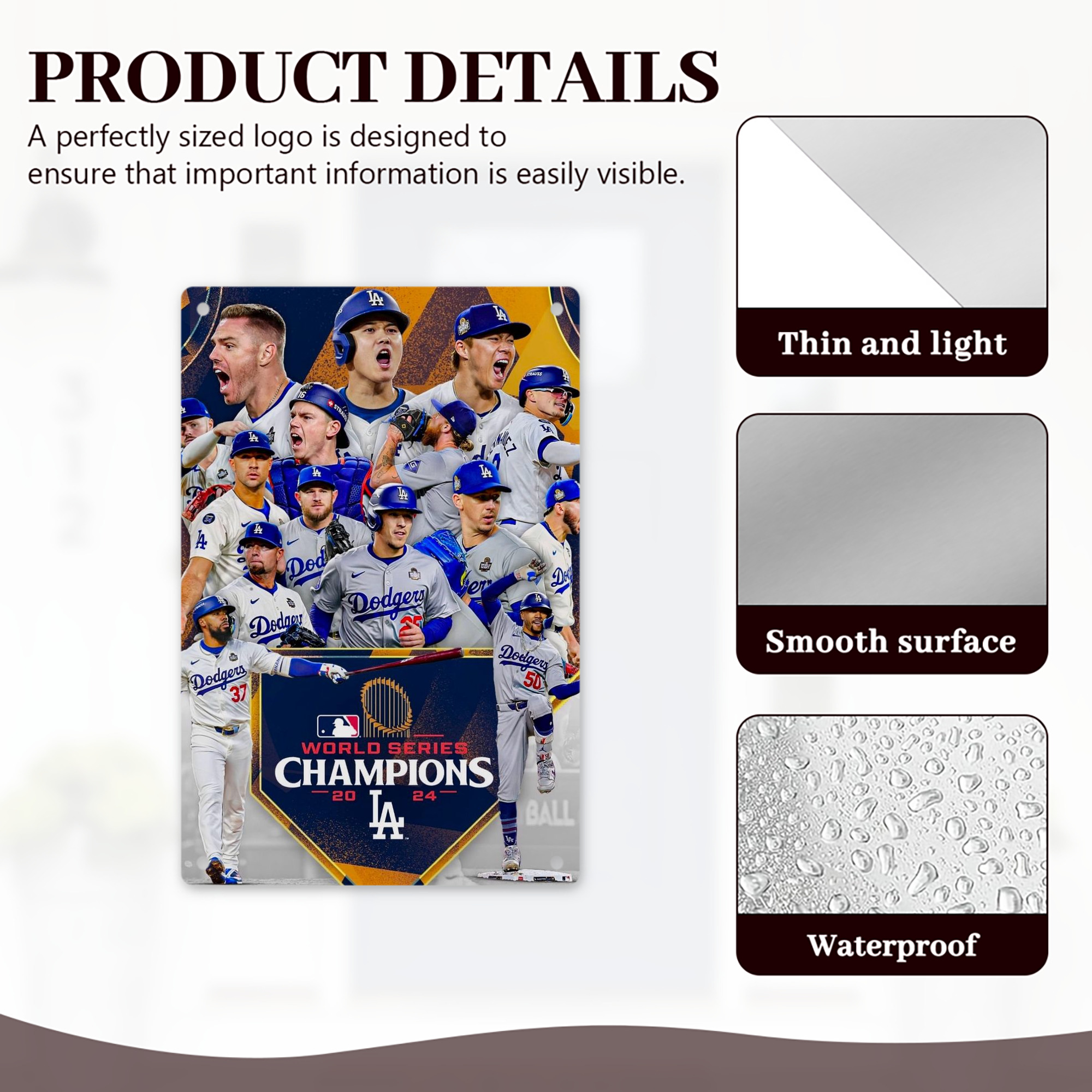  8x12inch Vertical Aluminum Sign - Durable Fade-Resistant Indoor/Outdoor Safety & Information Plaque For Office, Hotel, Restaurant, Bar, Public Spaces