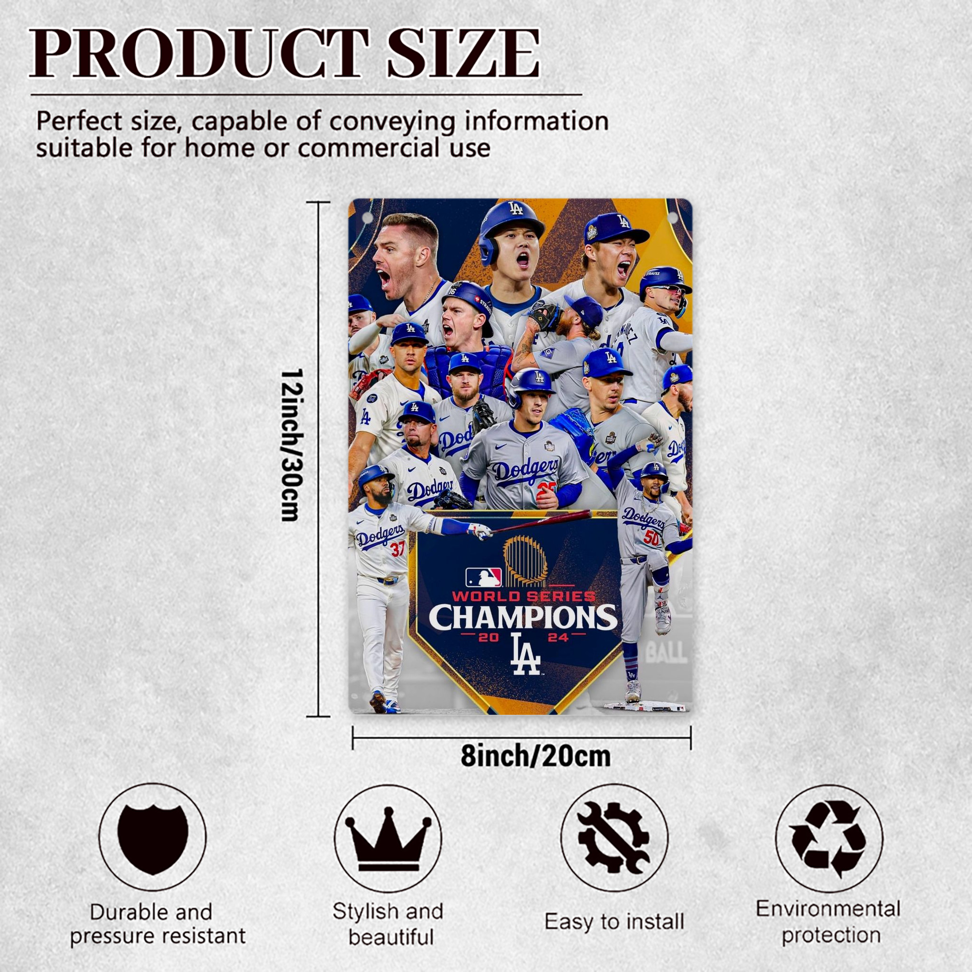  8x12inch Vertical Aluminum Sign - Durable Fade-Resistant Indoor/Outdoor Safety & Information Plaque For Office, Hotel, Restaurant, Bar, Public Spaces