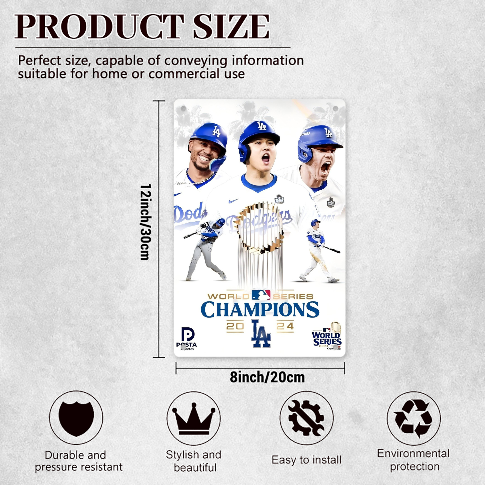  8x12inch Vertical Aluminum Sign - Durable Fade-Resistant Indoor/Outdoor Safety & Information Plaque For Office, Hotel, Restaurant, Bar, Public Spaces