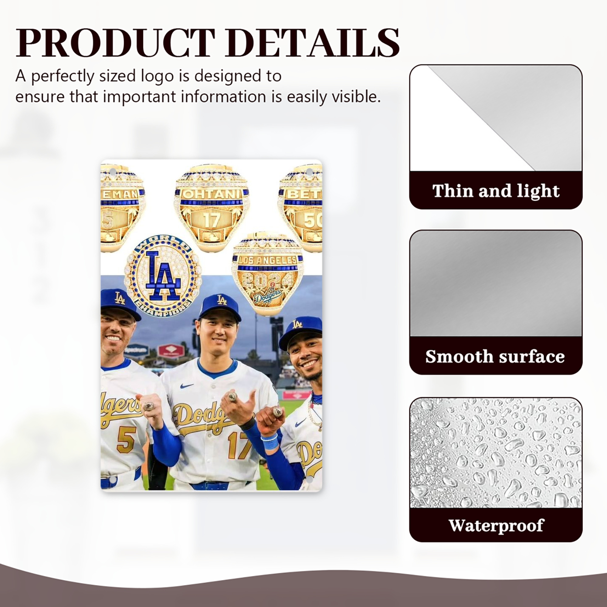  8x12inch Vertical Aluminum Sign - Durable Fade-Resistant Indoor/Outdoor Safety & Information Plaque For Office, Hotel, Restaurant, Bar, Public Spaces