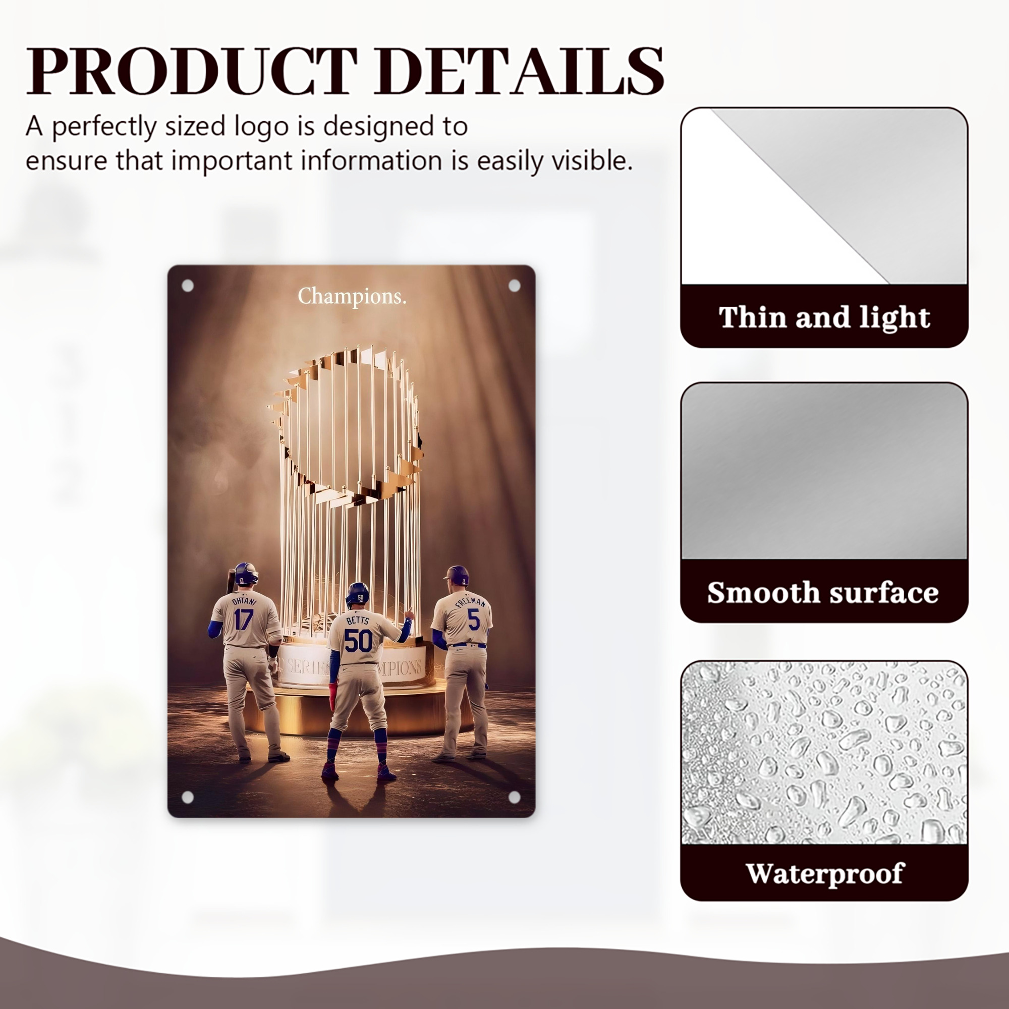  8x12inch Vertical Aluminum Sign - Durable Fade-Resistant Indoor/Outdoor Safety & Information Plaque For Office, Hotel, Restaurant, Bar, Public Spaces