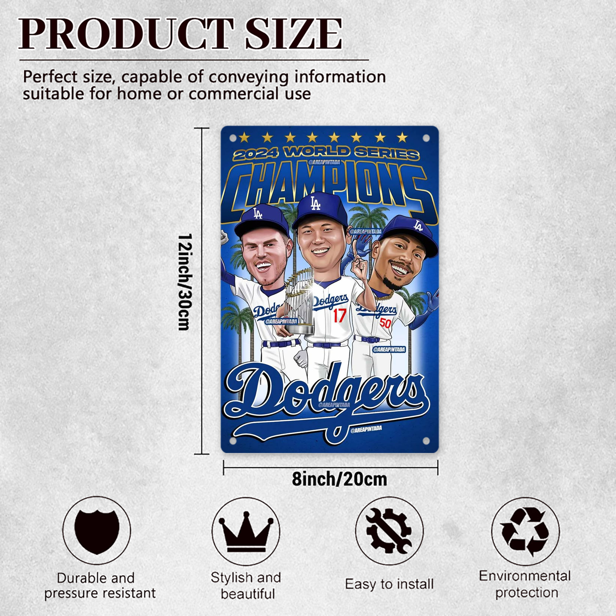  8x12inch Vertical Aluminum Sign - Durable Fade-Resistant Indoor/Outdoor Safety & Information Plaque For Office, Hotel, Restaurant, Bar, Public Spaces