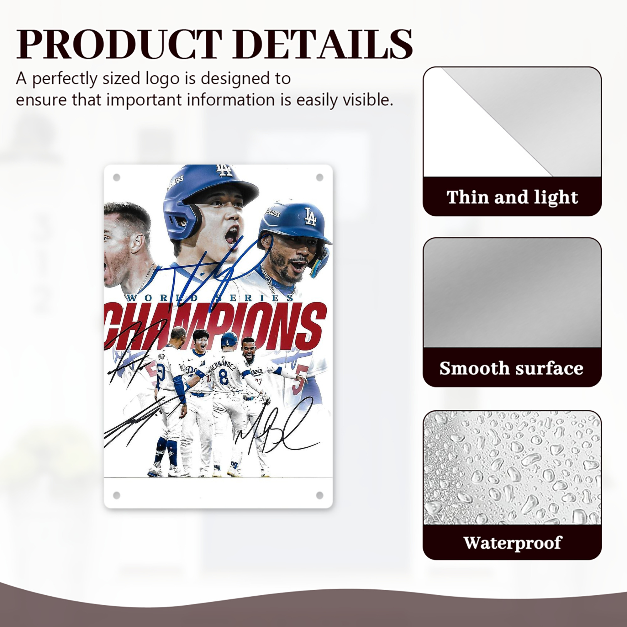  8x12inch Vertical Aluminum Sign - Durable Fade-Resistant Indoor/Outdoor Safety & Information Plaque For Office, Hotel, Restaurant, Bar, Public Spaces