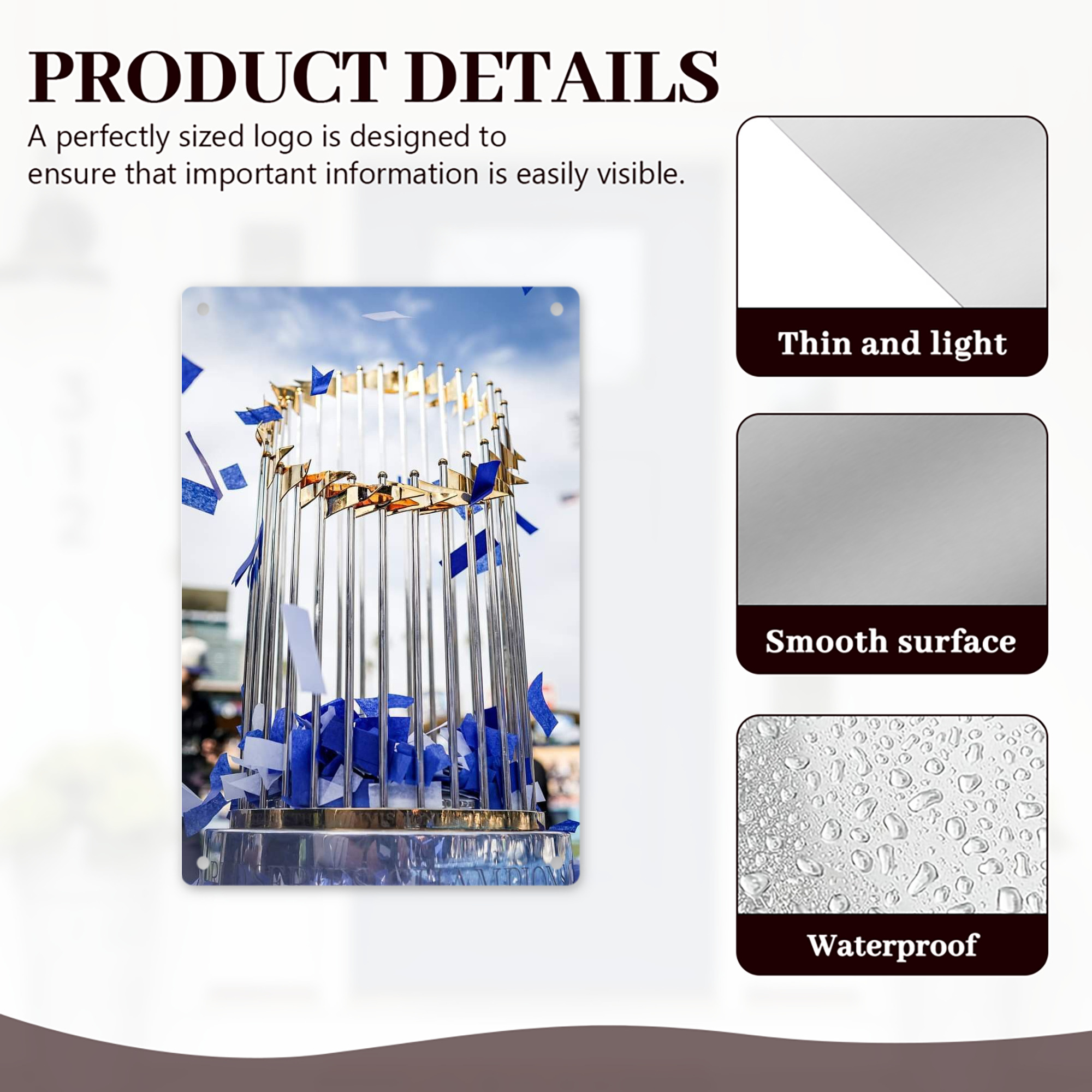  8x12inch Vertical Aluminum Sign - Durable Fade-Resistant Indoor/Outdoor Safety & Information Plaque For Office, Hotel, Restaurant, Bar, Public Spaces