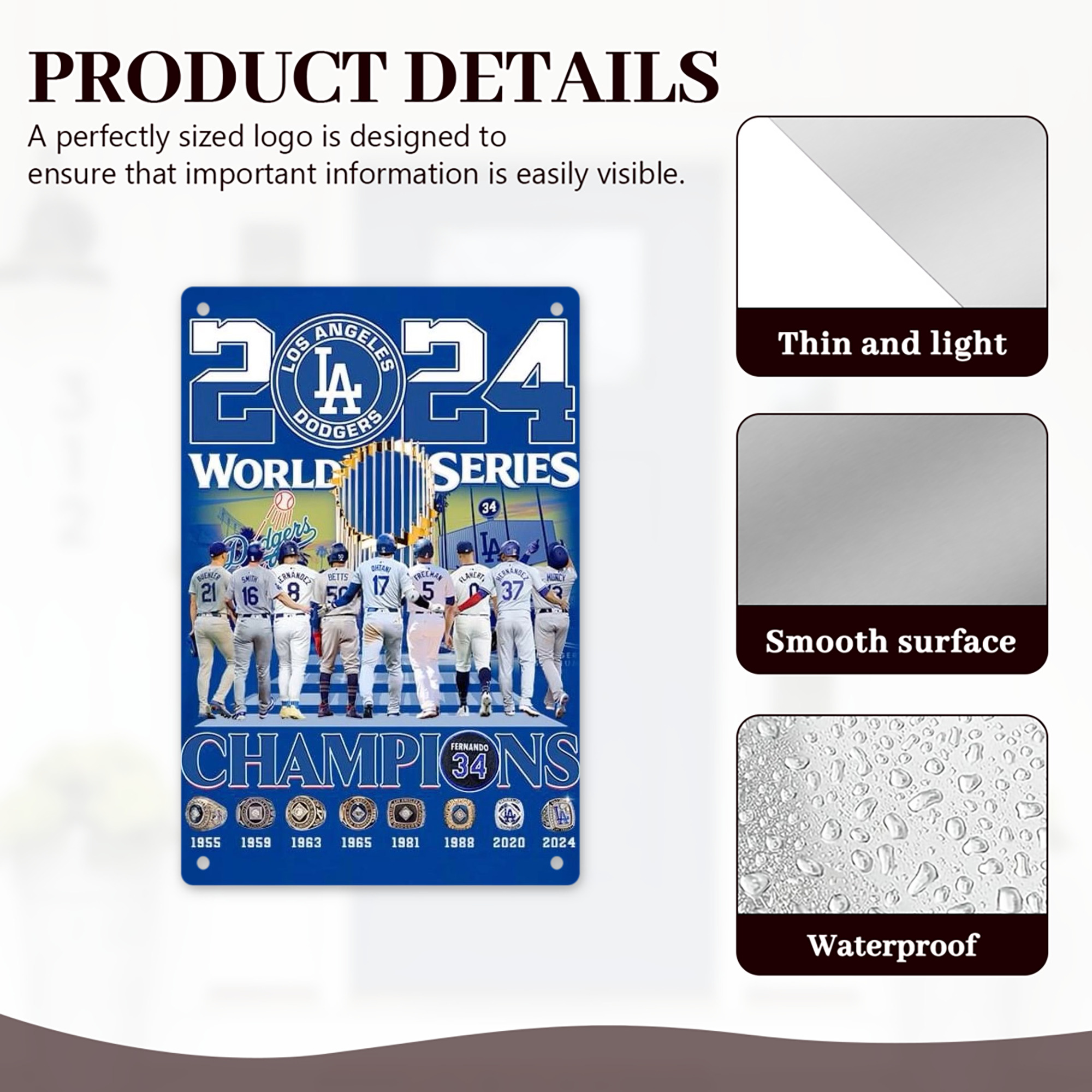  8x12inch Vertical Aluminum Sign - Durable Fade-Resistant Indoor/Outdoor Safety & Information Plaque For Office, Hotel, Restaurant, Bar, Public Spaces