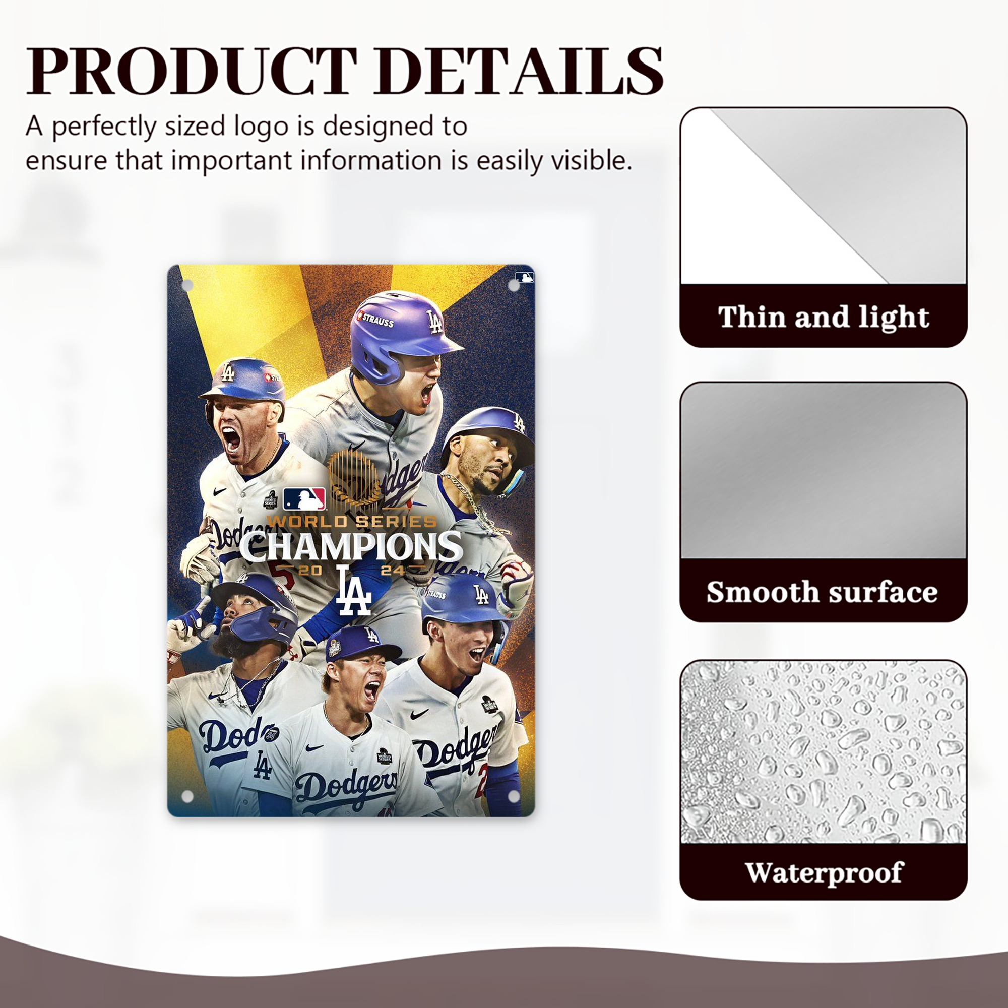  8x12inch Vertical Aluminum Sign - Durable Fade-Resistant Indoor/Outdoor Safety & Information Plaque For Office, Hotel, Restaurant, Bar, Public Spaces