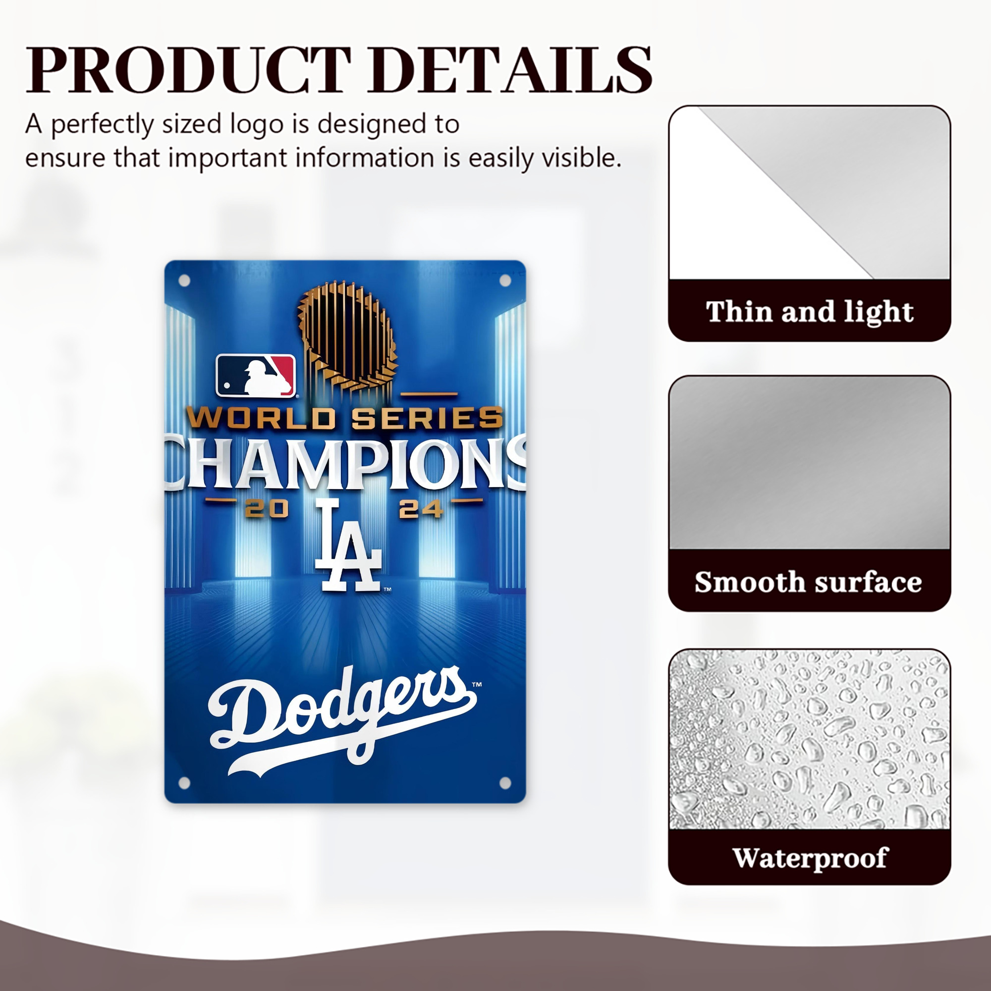  8x12inch Vertical Aluminum Sign - Durable Fade-Resistant Indoor/Outdoor Safety & Information Plaque For Office, Hotel, Restaurant, Bar, Public Spaces