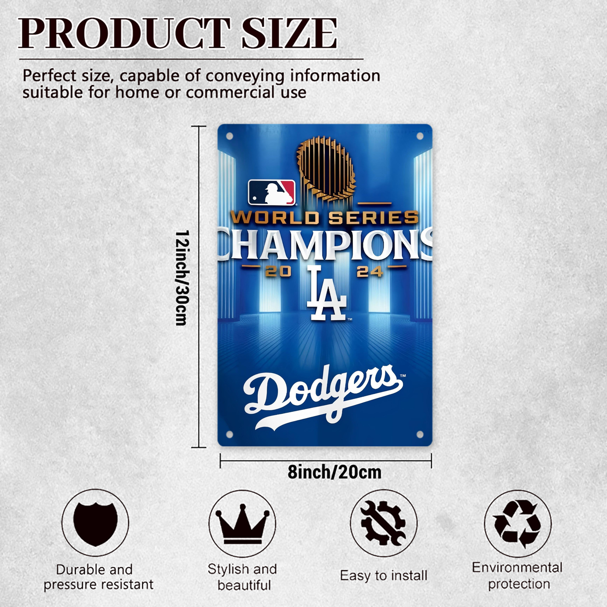  8x12inch Vertical Aluminum Sign - Durable Fade-Resistant Indoor/Outdoor Safety & Information Plaque For Office, Hotel, Restaurant, Bar, Public Spaces