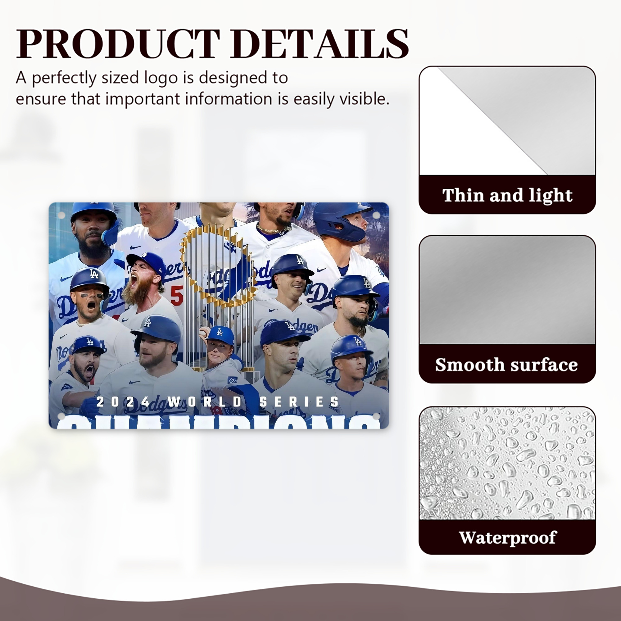  Decorative Aluminum Plaque – Horizontal Design – Durable, Stylish, Easy To Install – Ideal For Home, Office, Bar, And More