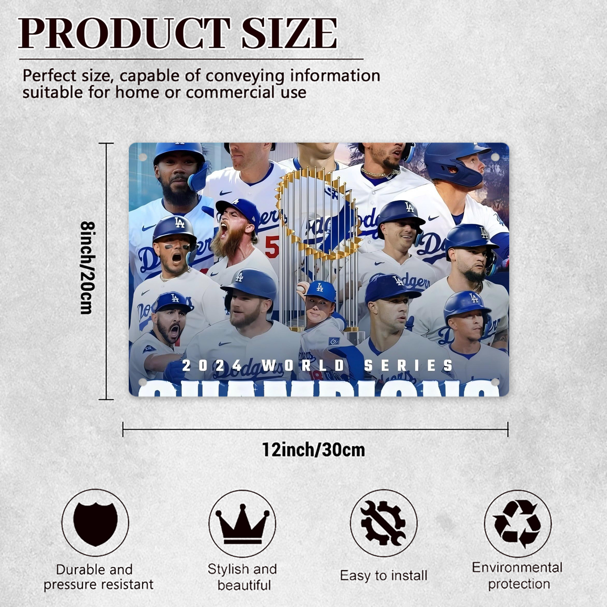  Decorative Aluminum Plaque – Horizontal Design – Durable, Stylish, Easy To Install – Ideal For Home, Office, Bar, And More