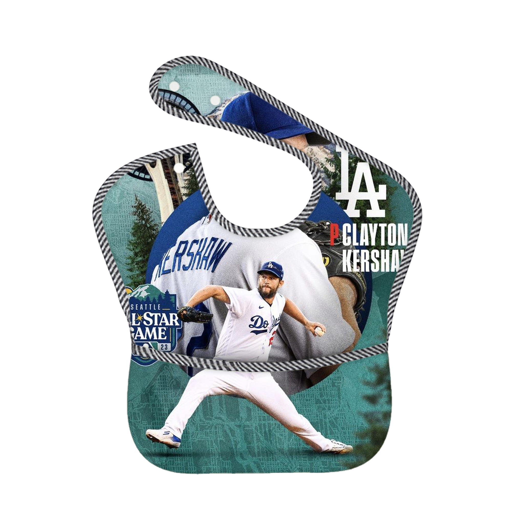  Adjustable Waterproof Toddler Bib – Full-Print Durable Polyester – Foldable Crumb Pocket – Easy Snap Closure – Soft