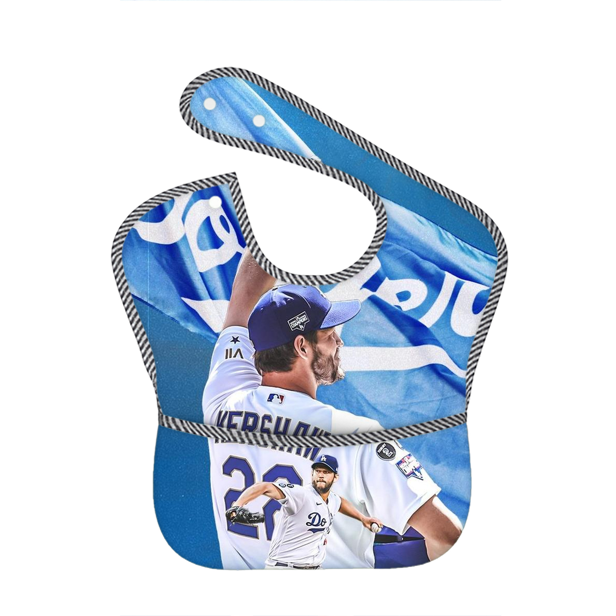  Adjustable Waterproof Toddler Bib – Full-Print Durable Polyester – Foldable Crumb Pocket – Easy Snap Closure – Soft