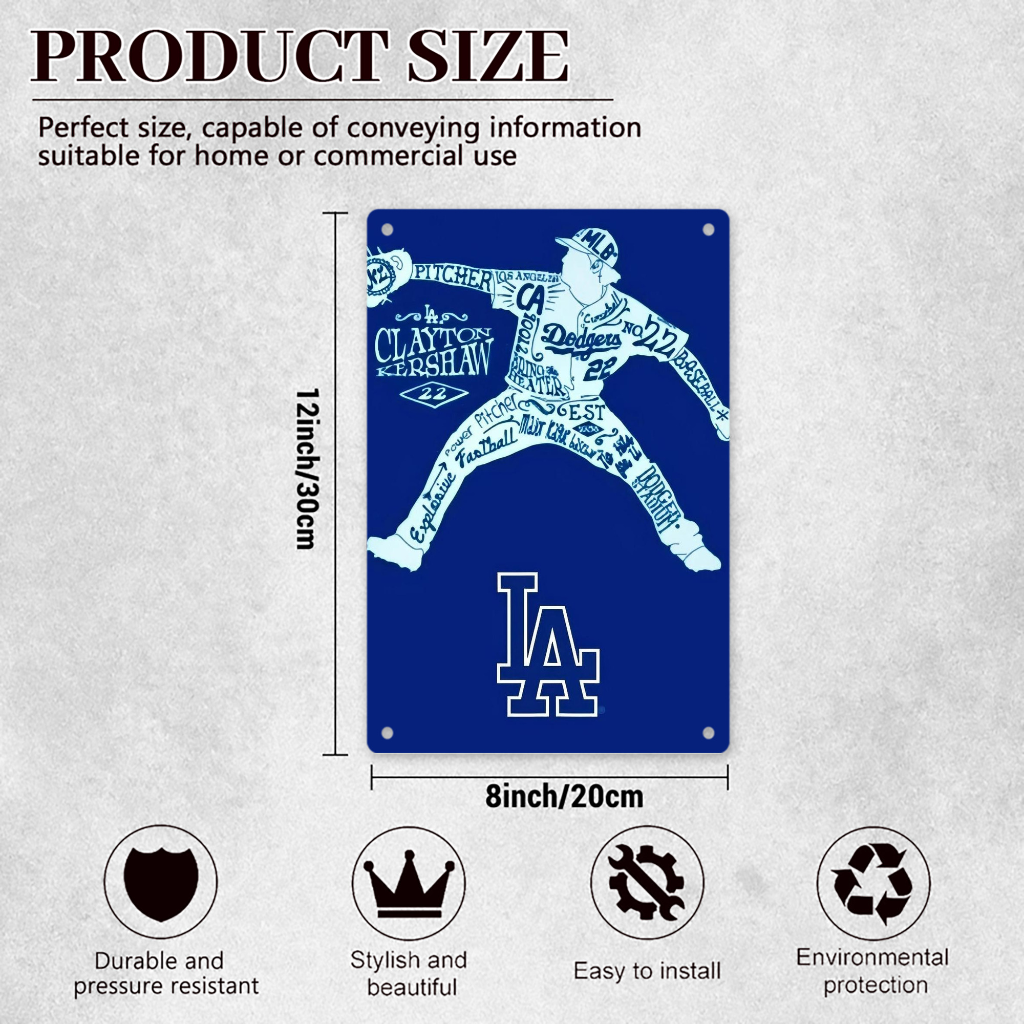  8x12inch Vertical Aluminum Sign - Durable Fade-Resistant Indoor/Outdoor Safety & Information Plaque For Office, Hotel, Restaurant, Bar, Public Spaces