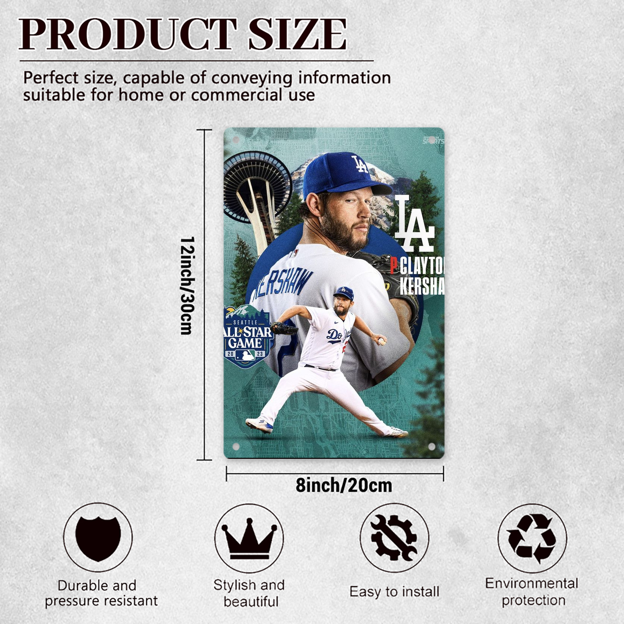  8x12inch Vertical Aluminum Sign - Durable Fade-Resistant Indoor/Outdoor Safety & Information Plaque For Office, Hotel, Restaurant, Bar, Public Spaces