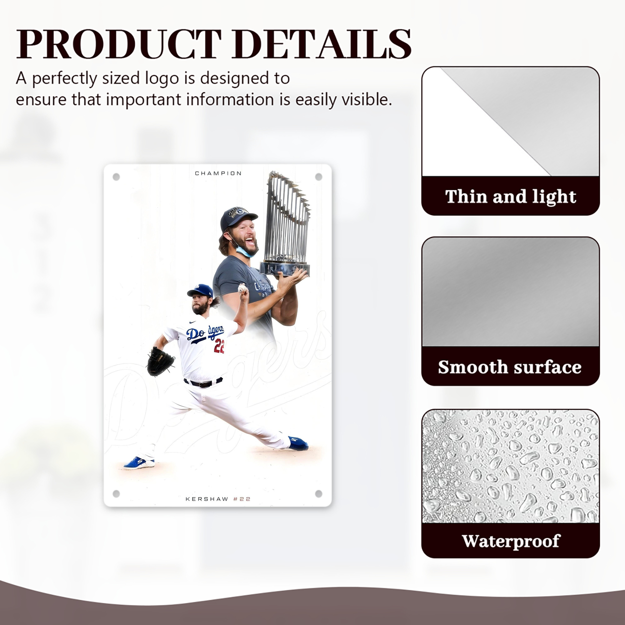  8x12inch Vertical Aluminum Sign - Durable Fade-Resistant Indoor/Outdoor Safety & Information Plaque For Office, Hotel, Restaurant, Bar, Public Spaces