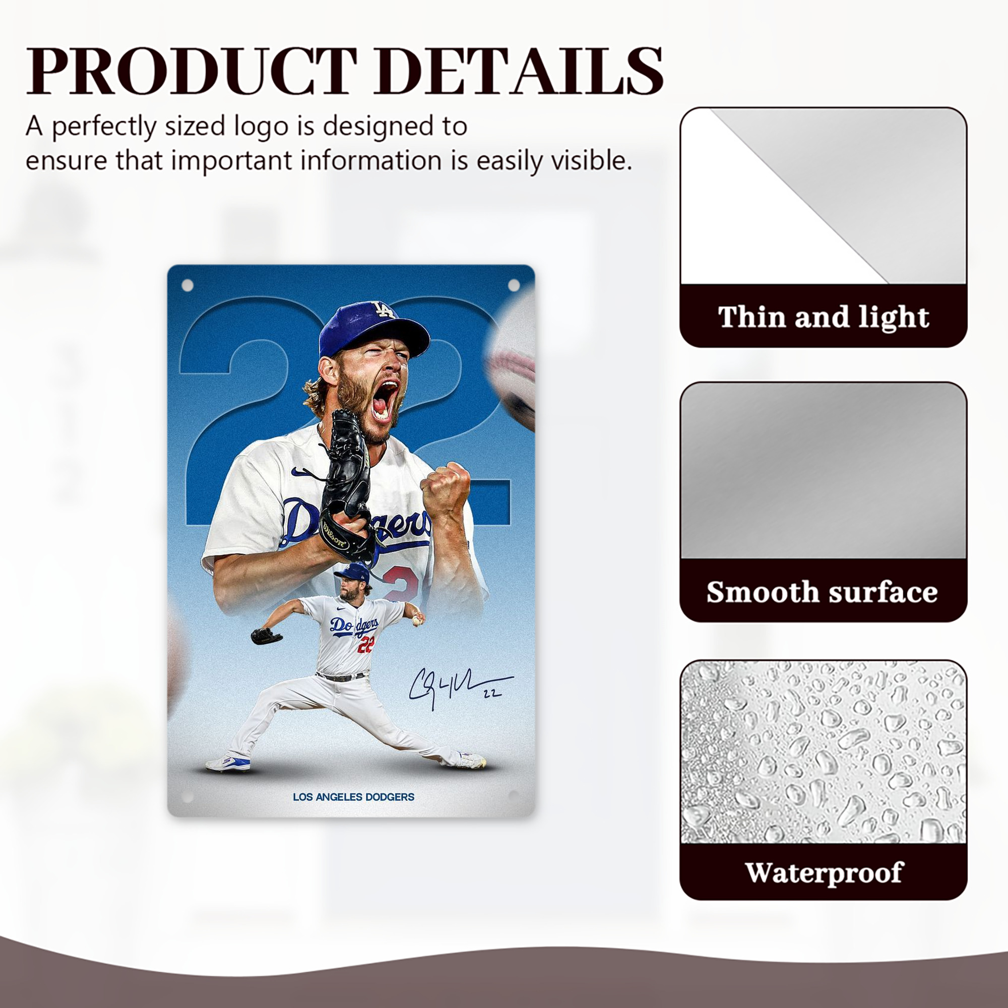  8x12inch Vertical Aluminum Sign - Durable Fade-Resistant Indoor/Outdoor Safety & Information Plaque For Office, Hotel, Restaurant, Bar, Public Spaces