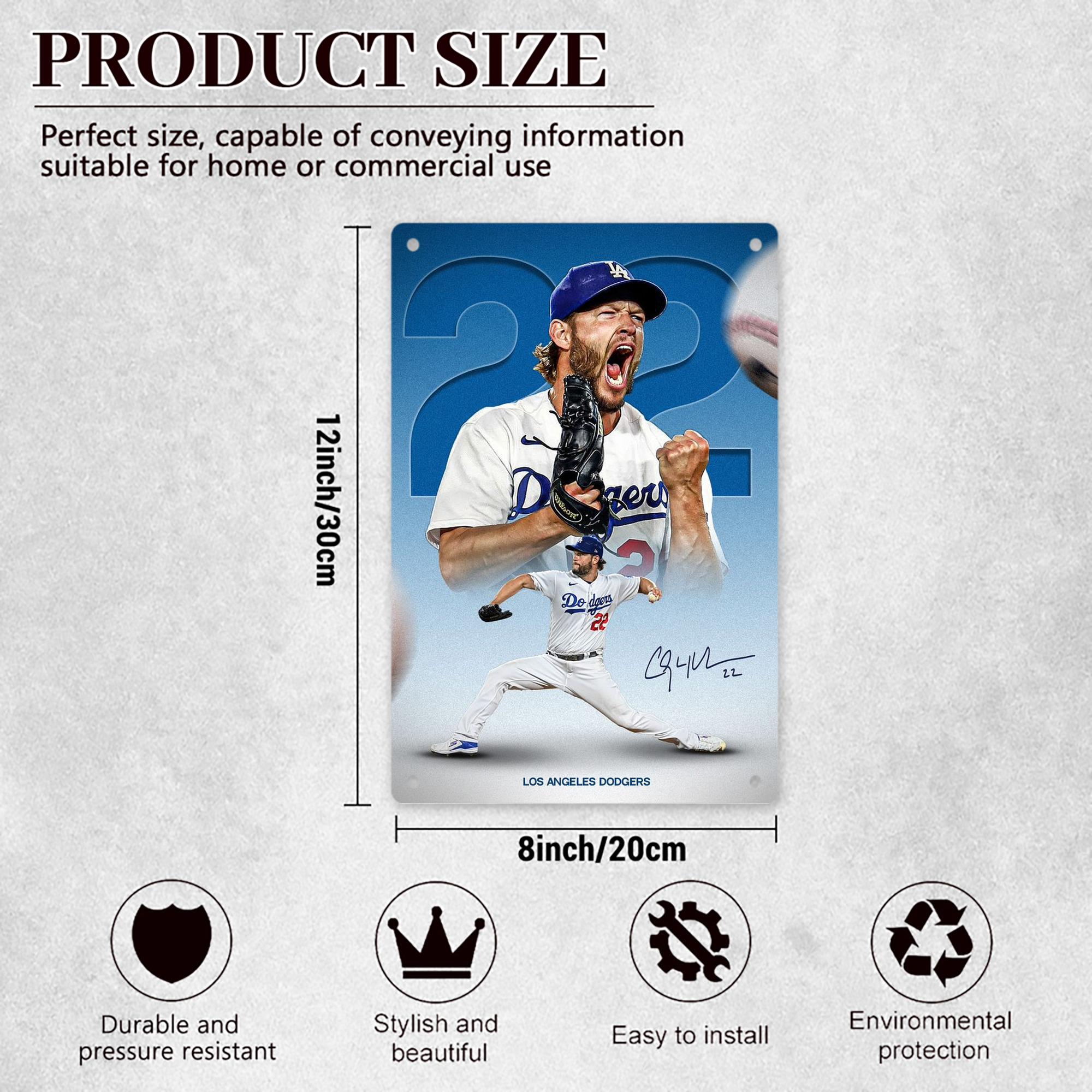  8x12inch Vertical Aluminum Sign - Durable Fade-Resistant Indoor/Outdoor Safety & Information Plaque For Office, Hotel, Restaurant, Bar, Public Spaces