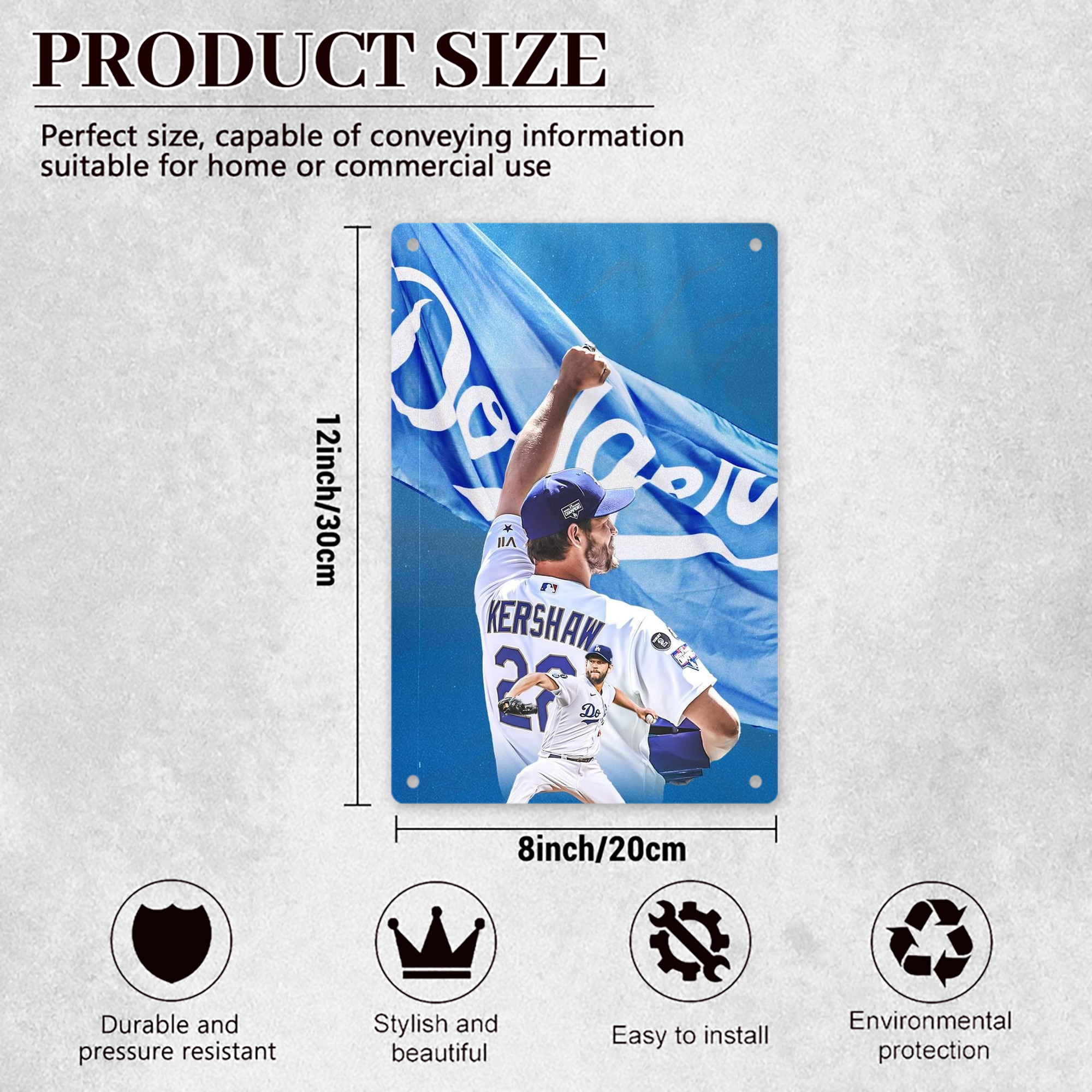  8x12inch Vertical Aluminum Sign - Durable Fade-Resistant Indoor/Outdoor Safety & Information Plaque For Office, Hotel, Restaurant, Bar, Public Spaces