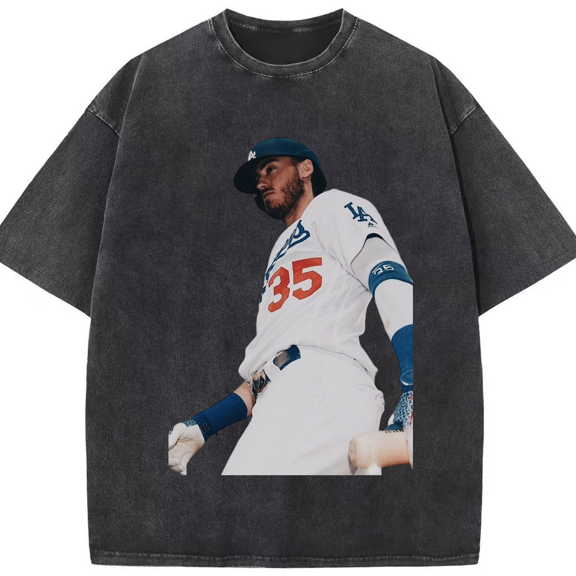  Washed Vintage Look 230g Cotton Oversized T-Shirt With Front Heat Transfer Print – Soft, Lightweight, Stylish Fit – Comfortable Casual Wear For Sports & Everyday Use