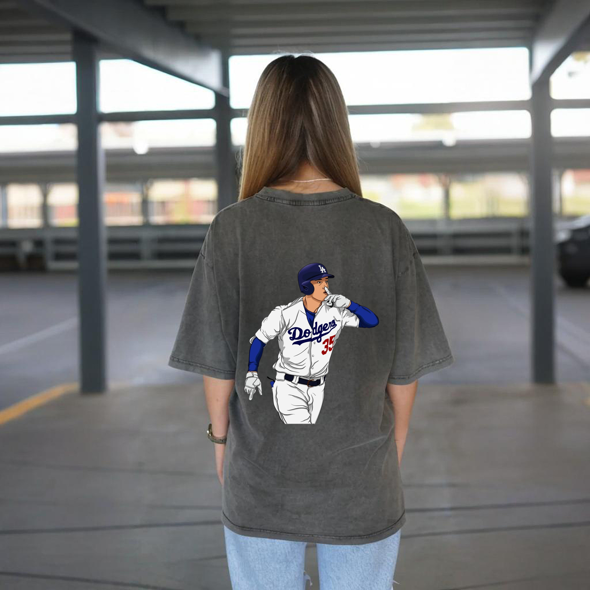  Washed Vintage 230g Cotton Oversized T-Shirt With Back Heat Transfer Print – Soft, Lightweight & Stylish – Comfortable Casual Wear For Sports & Everyday Use