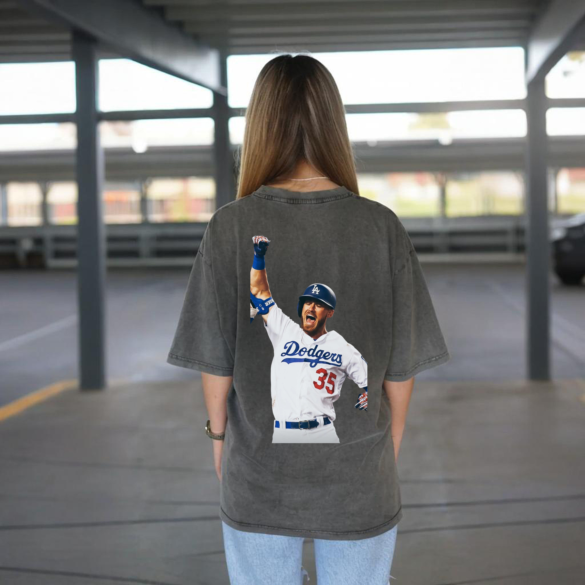  Washed Vintage 230g Cotton Oversized T-Shirt With Back Heat Transfer Print – Soft, Lightweight & Stylish – Comfortable Casual Wear For Sports & Everyday Use