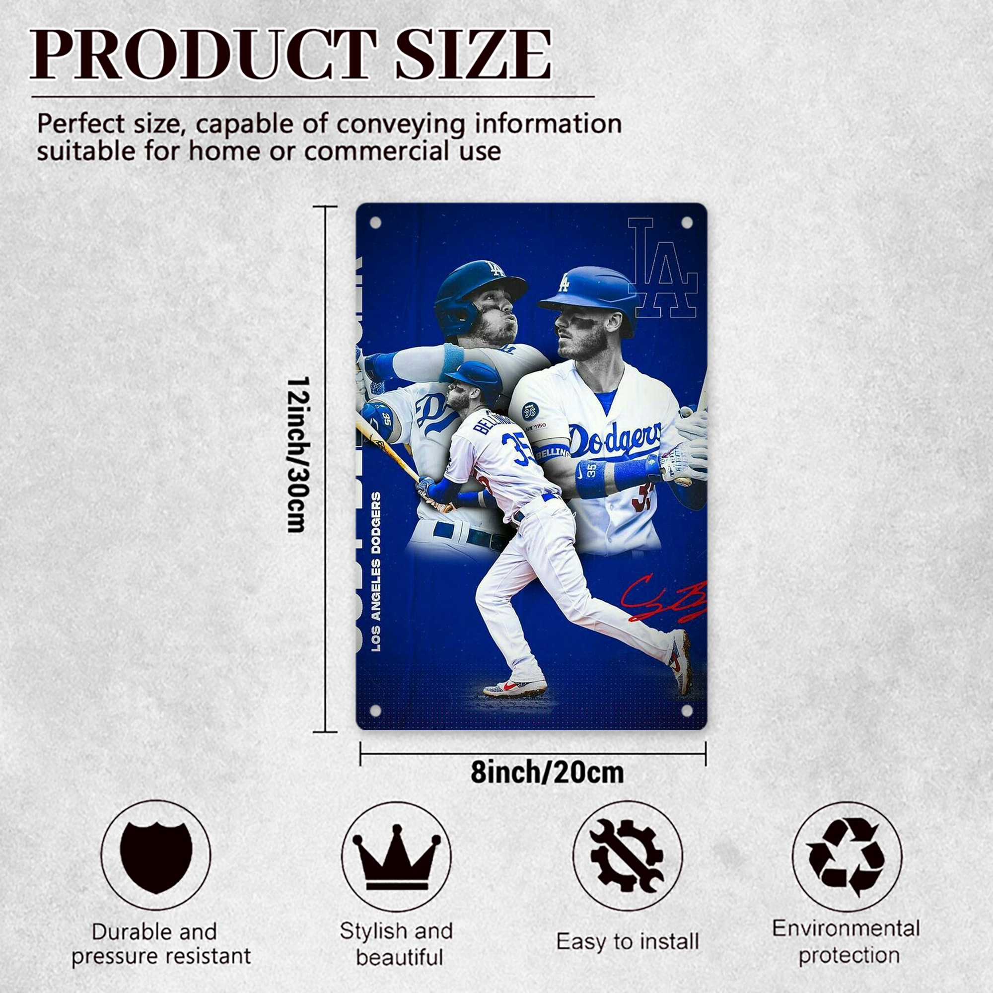  8x12inch Vertical Aluminum Sign - Durable Fade-Resistant Indoor/Outdoor Safety & Information Plaque For Office, Hotel, Restaurant, Bar, Public Spaces