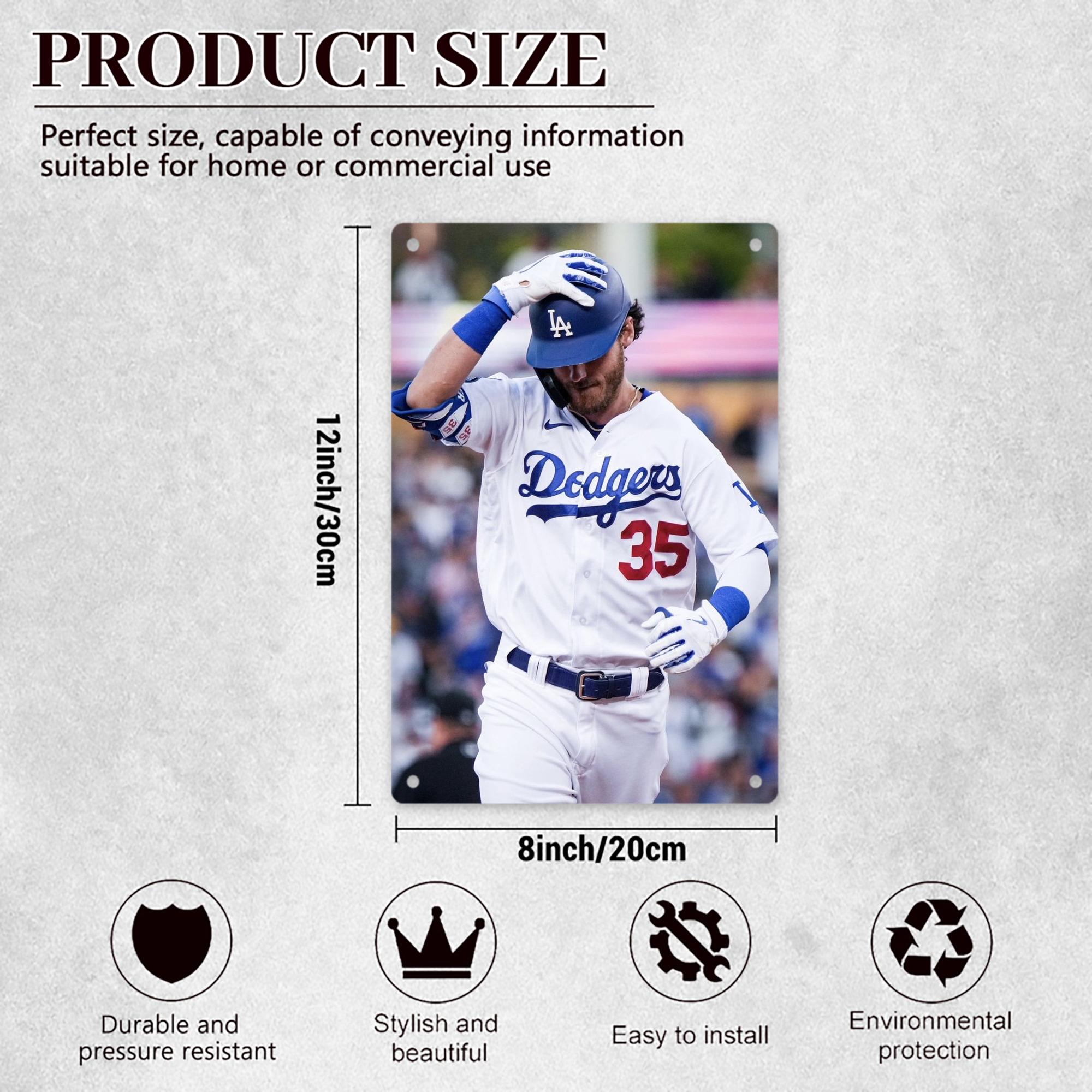  8x12inch Vertical Aluminum Sign - Durable Fade-Resistant Indoor/Outdoor Safety & Information Plaque For Office, Hotel, Restaurant, Bar, Public Spaces