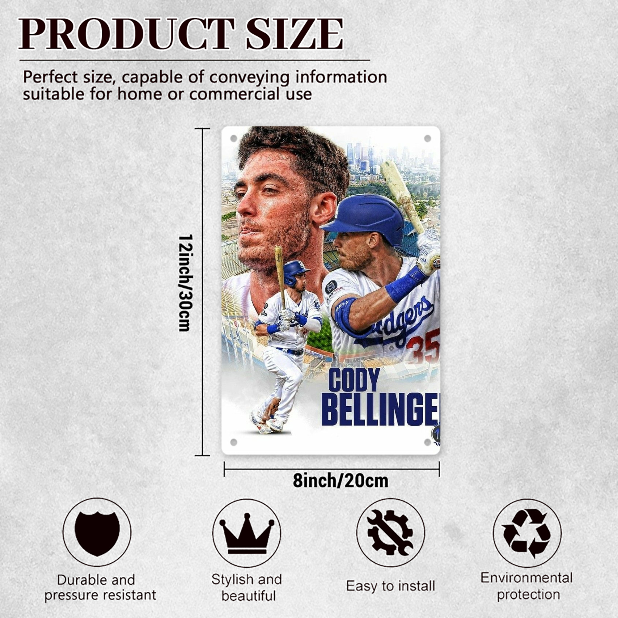  8x12inch Vertical Aluminum Sign - Durable Fade-Resistant Indoor/Outdoor Safety & Information Plaque For Office, Hotel, Restaurant, Bar, Public Spaces