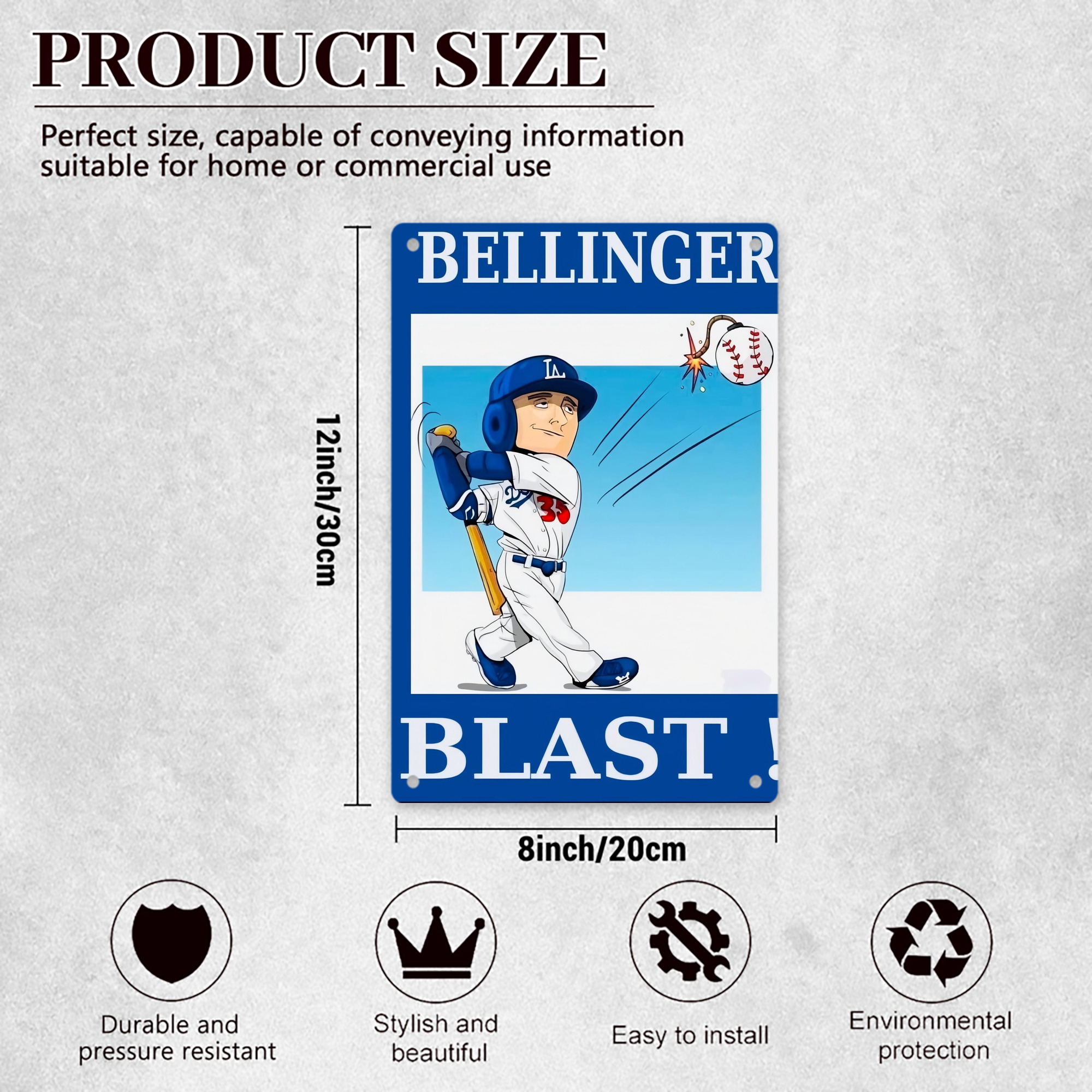  8x12inch Vertical Aluminum Sign - Durable Fade-Resistant Indoor/Outdoor Safety & Information Plaque For Office, Hotel, Restaurant, Bar, Public Spaces