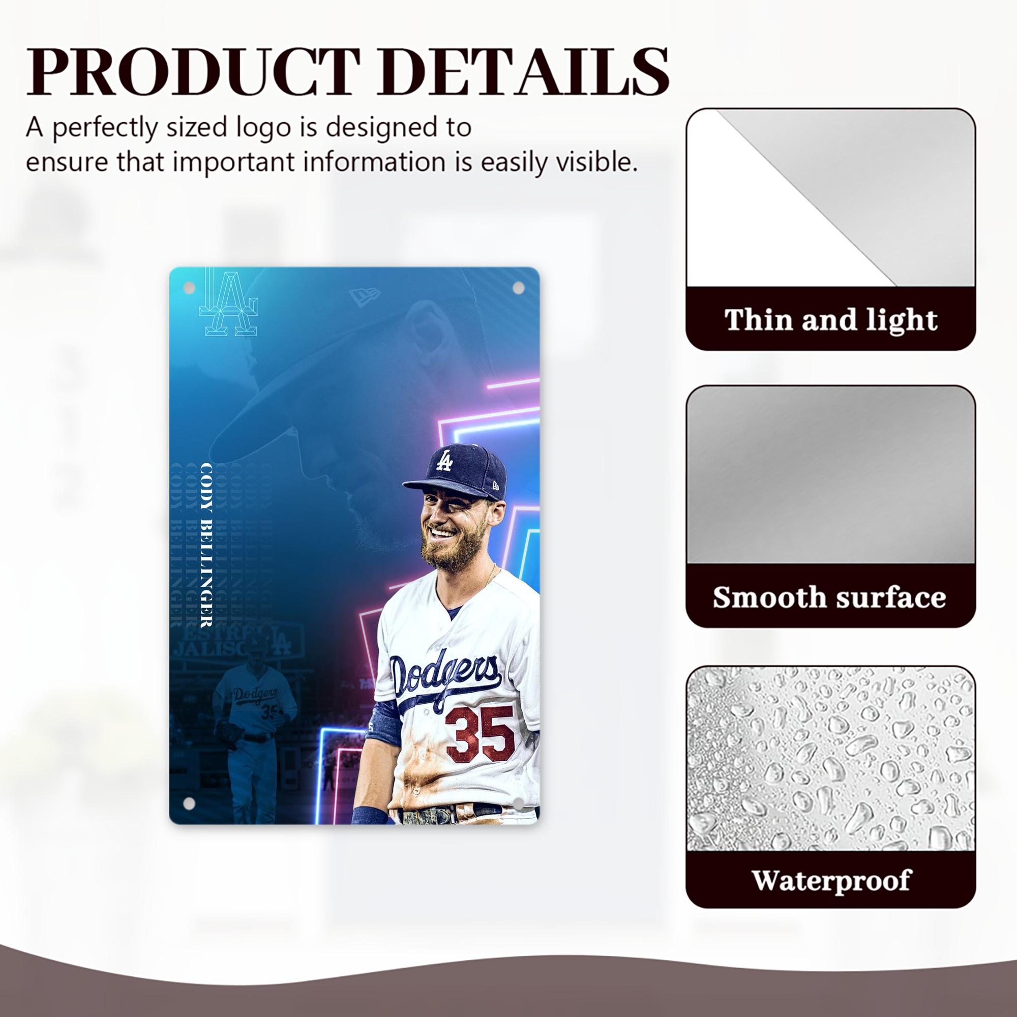  8x12inch Vertical Aluminum Sign - Durable Fade-Resistant Indoor/Outdoor Safety & Information Plaque For Office, Hotel, Restaurant, Bar, Public Spaces