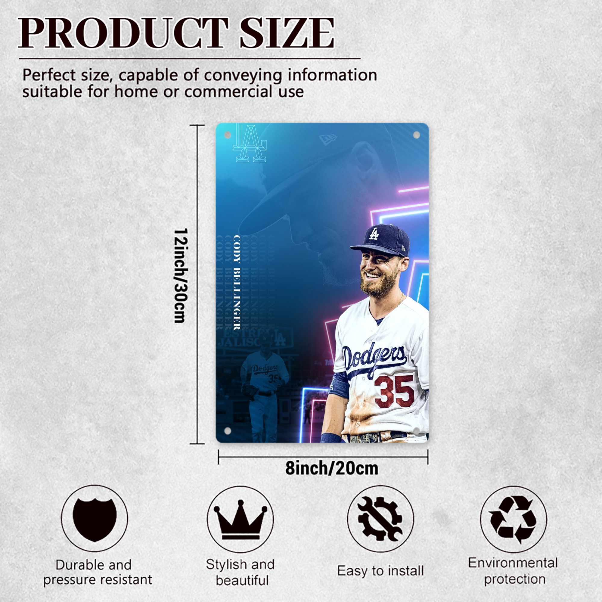  8x12inch Vertical Aluminum Sign - Durable Fade-Resistant Indoor/Outdoor Safety & Information Plaque For Office, Hotel, Restaurant, Bar, Public Spaces