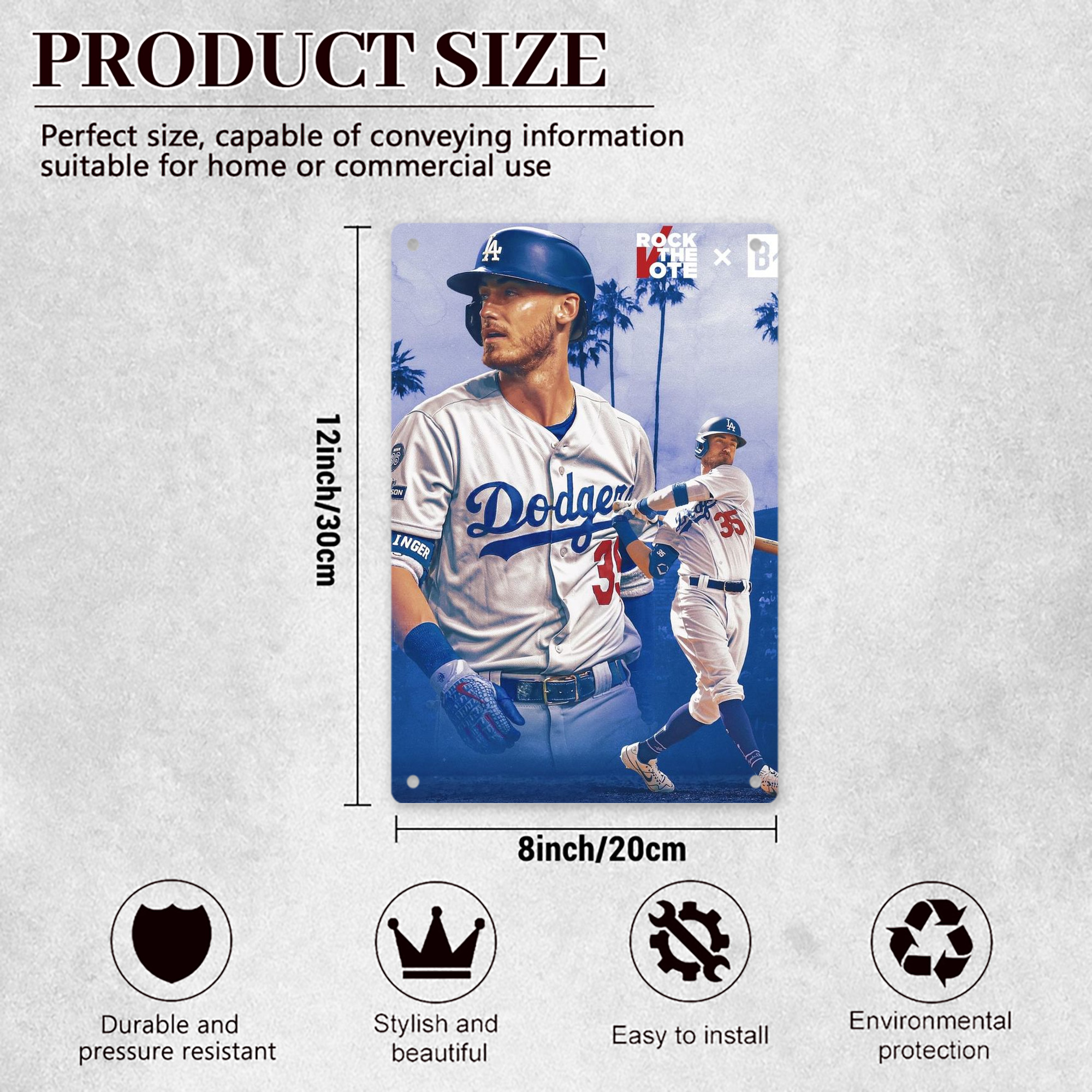  8x12inch Vertical Aluminum Sign - Durable Fade-Resistant Indoor/Outdoor Safety & Information Plaque For Office, Hotel, Restaurant, Bar, Public Spaces