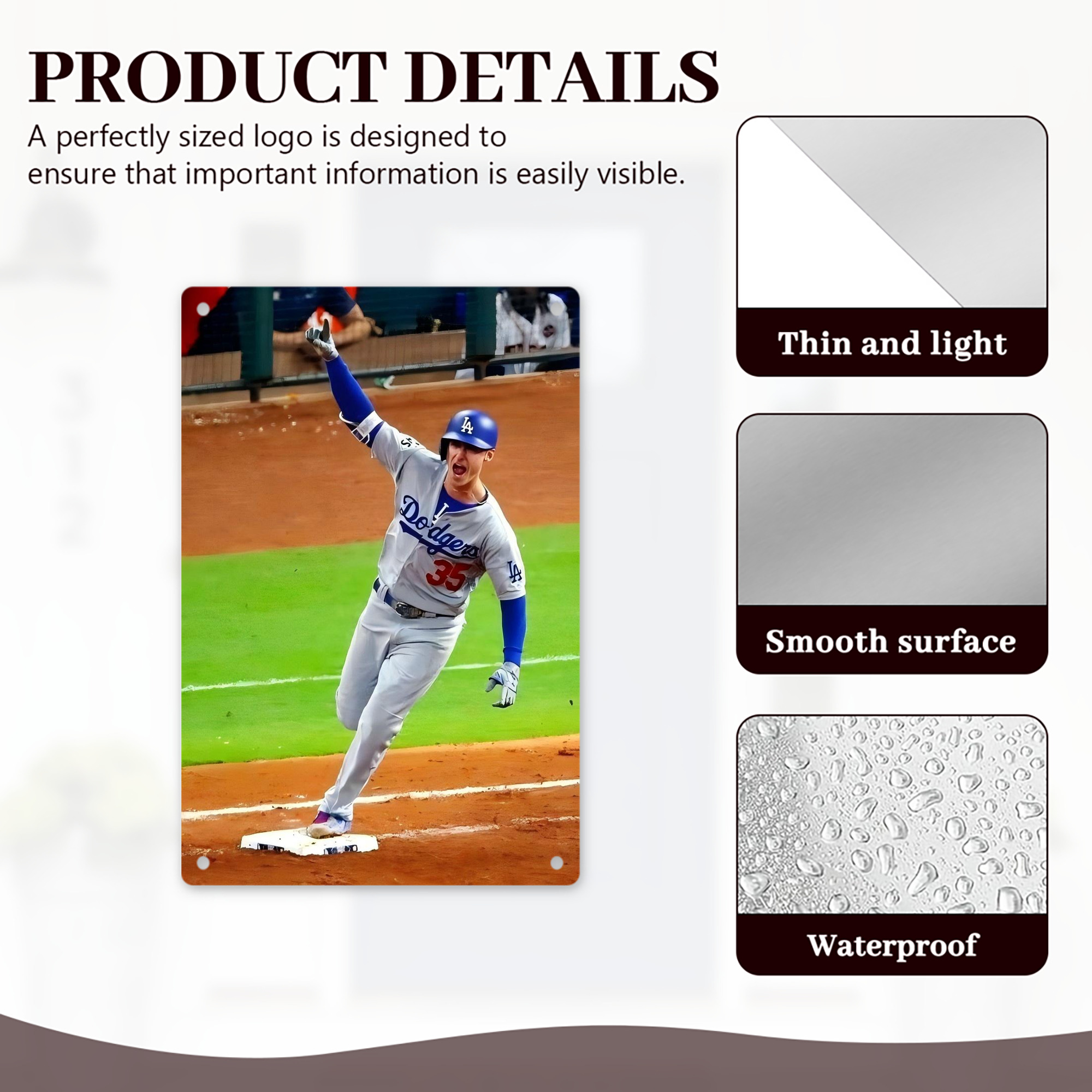  8x12inch Vertical Aluminum Sign - Durable Fade-Resistant Indoor/Outdoor Safety & Information Plaque For Office, Hotel, Restaurant, Bar, Public Spaces