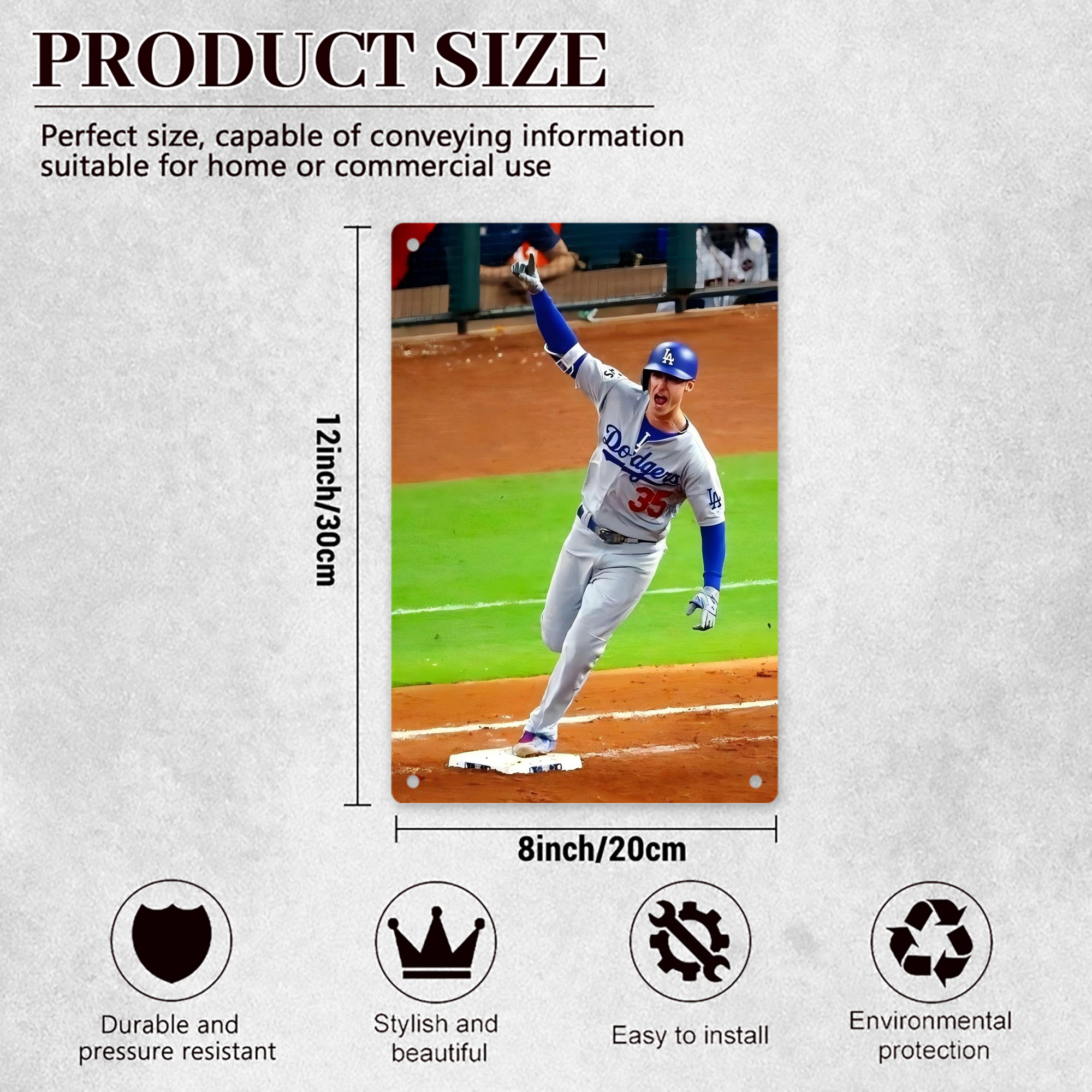  8x12inch Vertical Aluminum Sign - Durable Fade-Resistant Indoor/Outdoor Safety & Information Plaque For Office, Hotel, Restaurant, Bar, Public Spaces