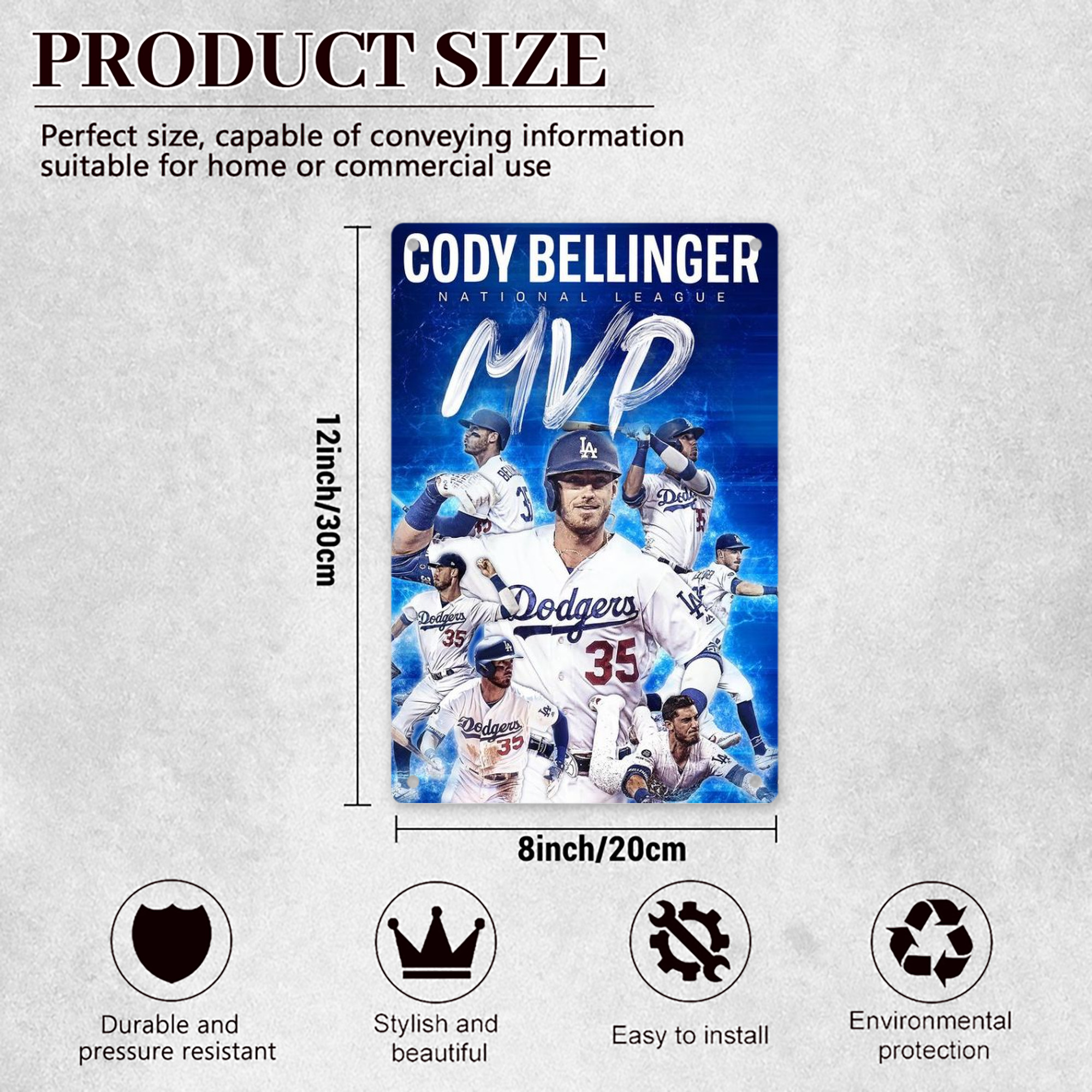  8x12inch Vertical Aluminum Sign - Durable Fade-Resistant Indoor/Outdoor Safety & Information Plaque For Office, Hotel, Restaurant, Bar, Public Spaces